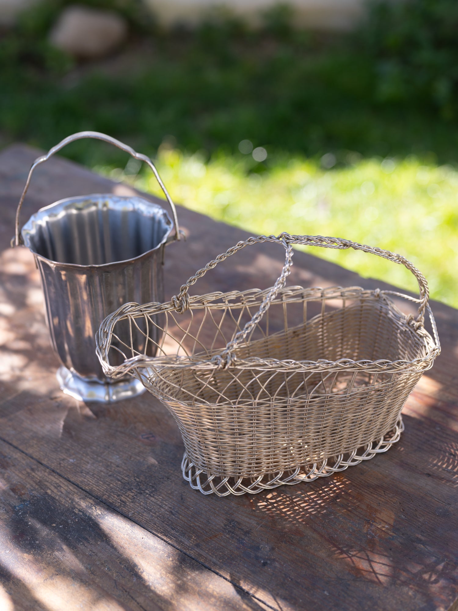 Vintage French Wine Holder Basket No. 10