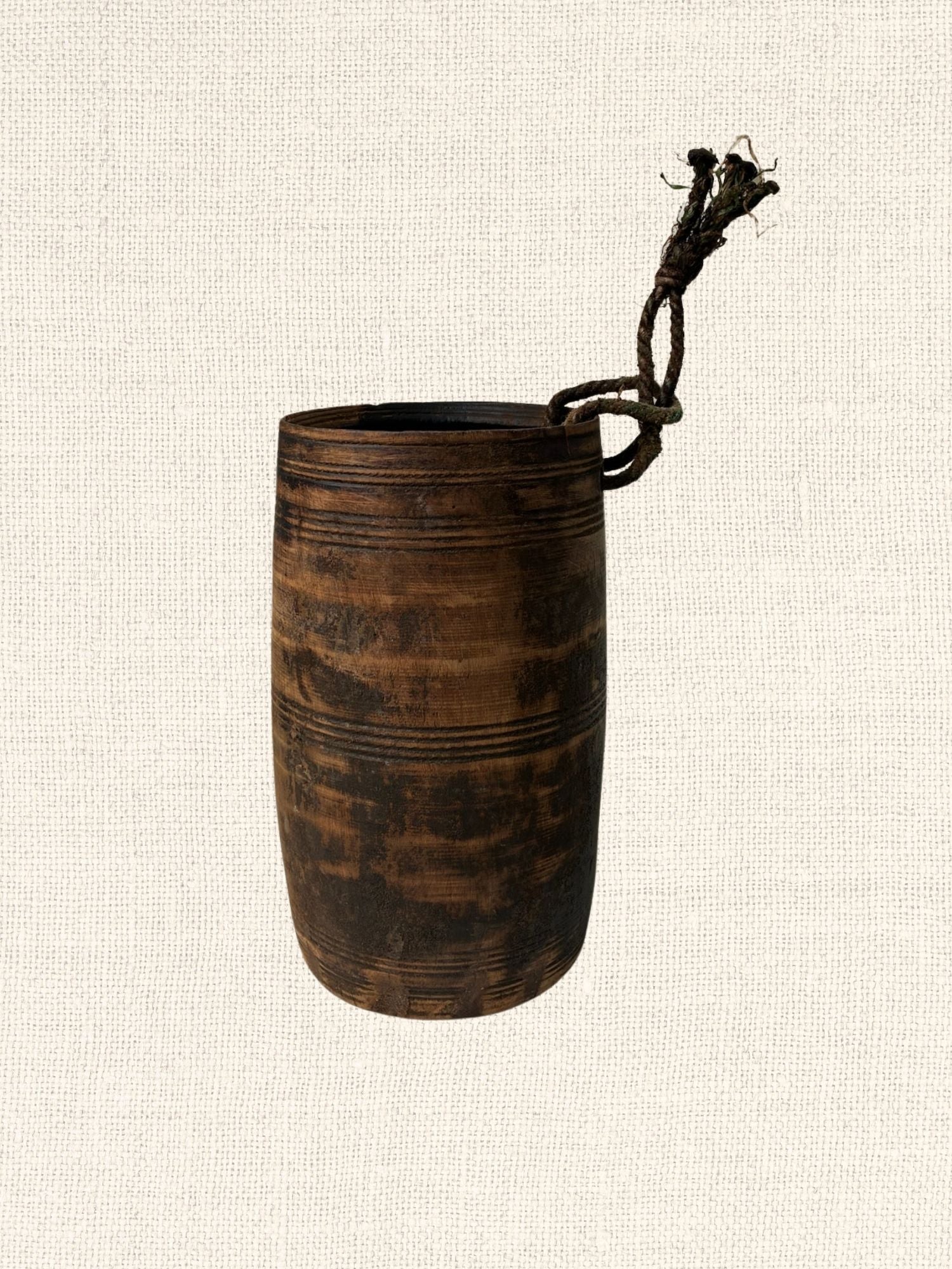 Indian Wooden Milk Jug