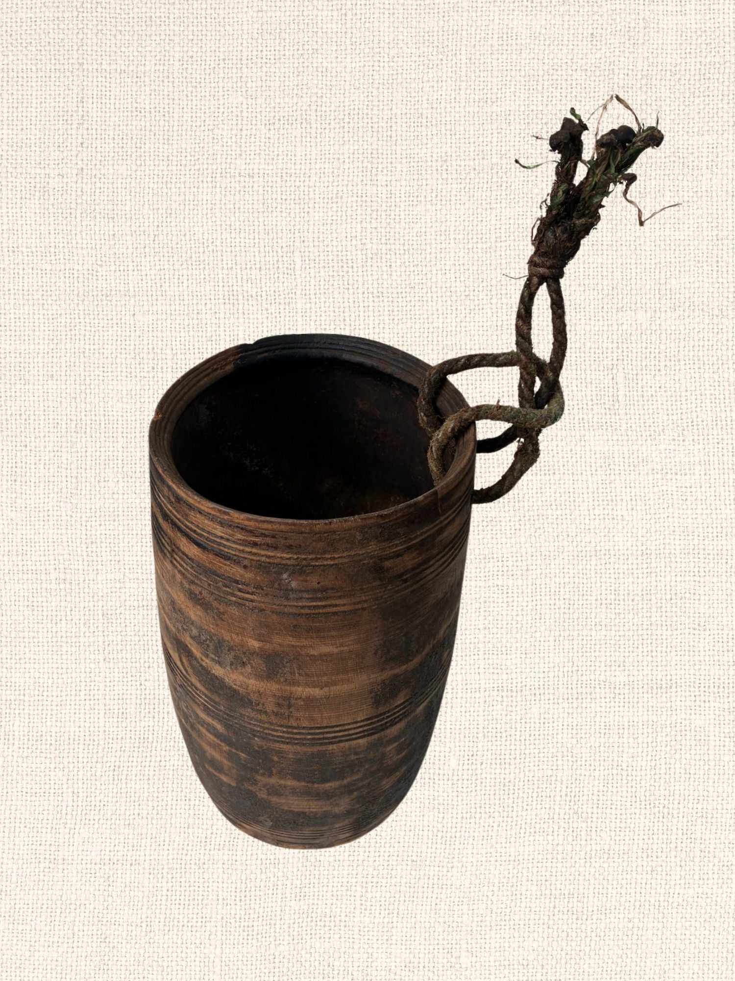 Indian Wooden Milk Jug