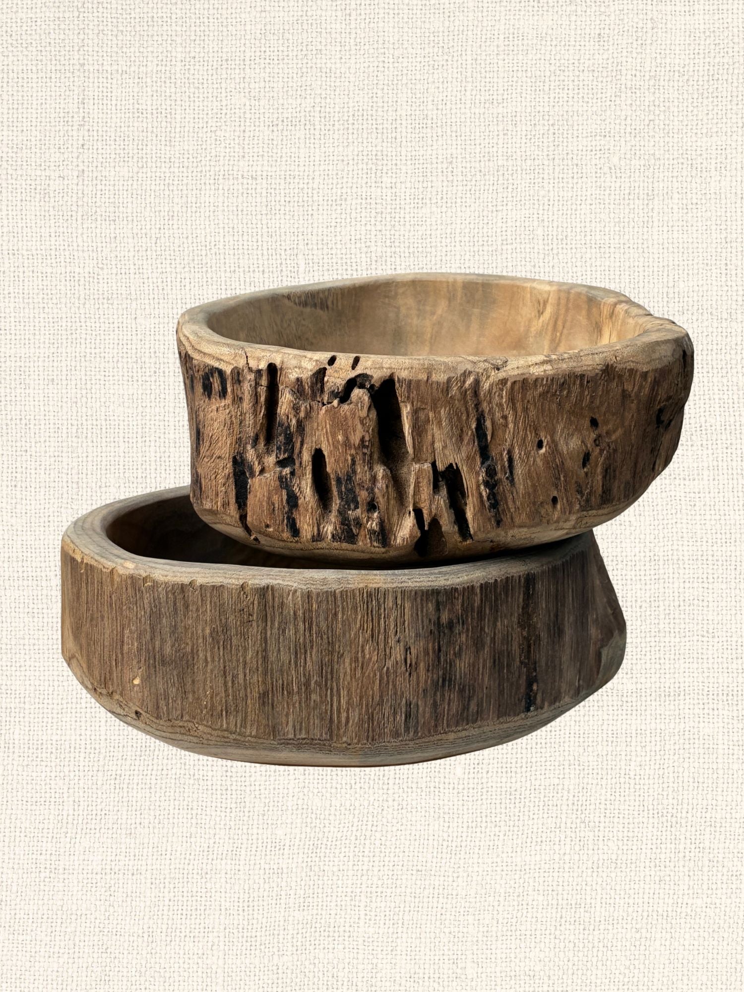 Teak Wood Weathered Raw Brown
