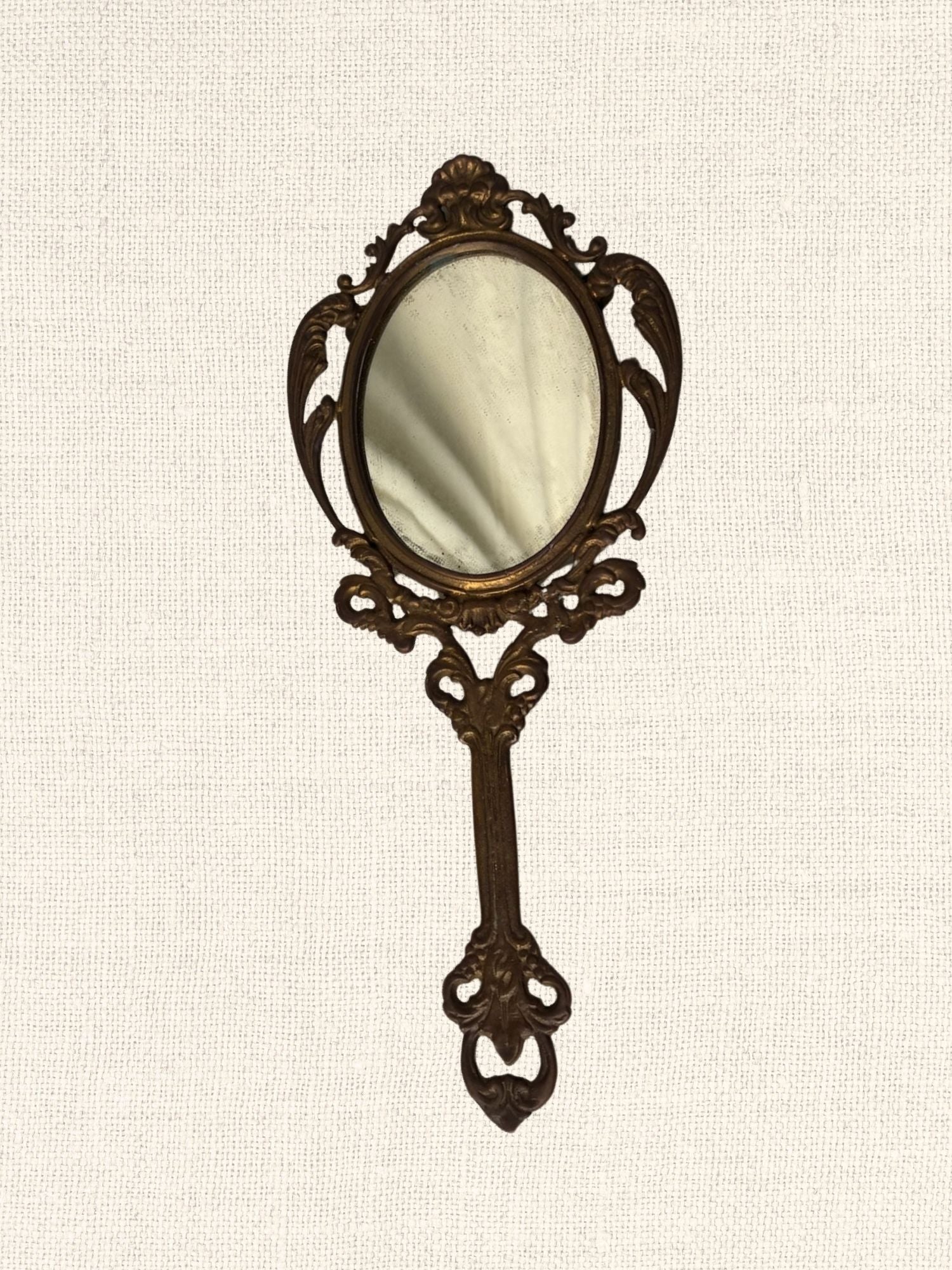 Vintage Hand Mirror | Brass