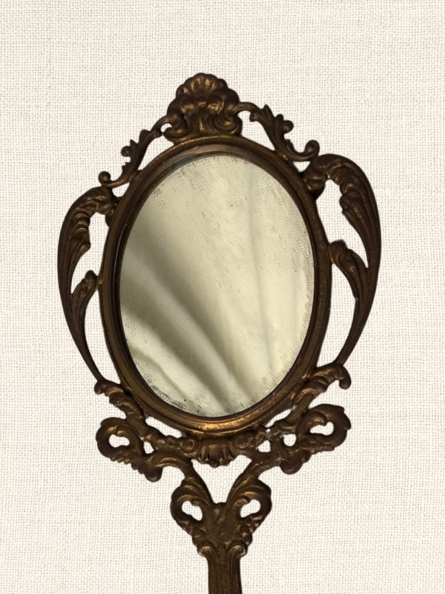Vintage Hand Mirror | Brass