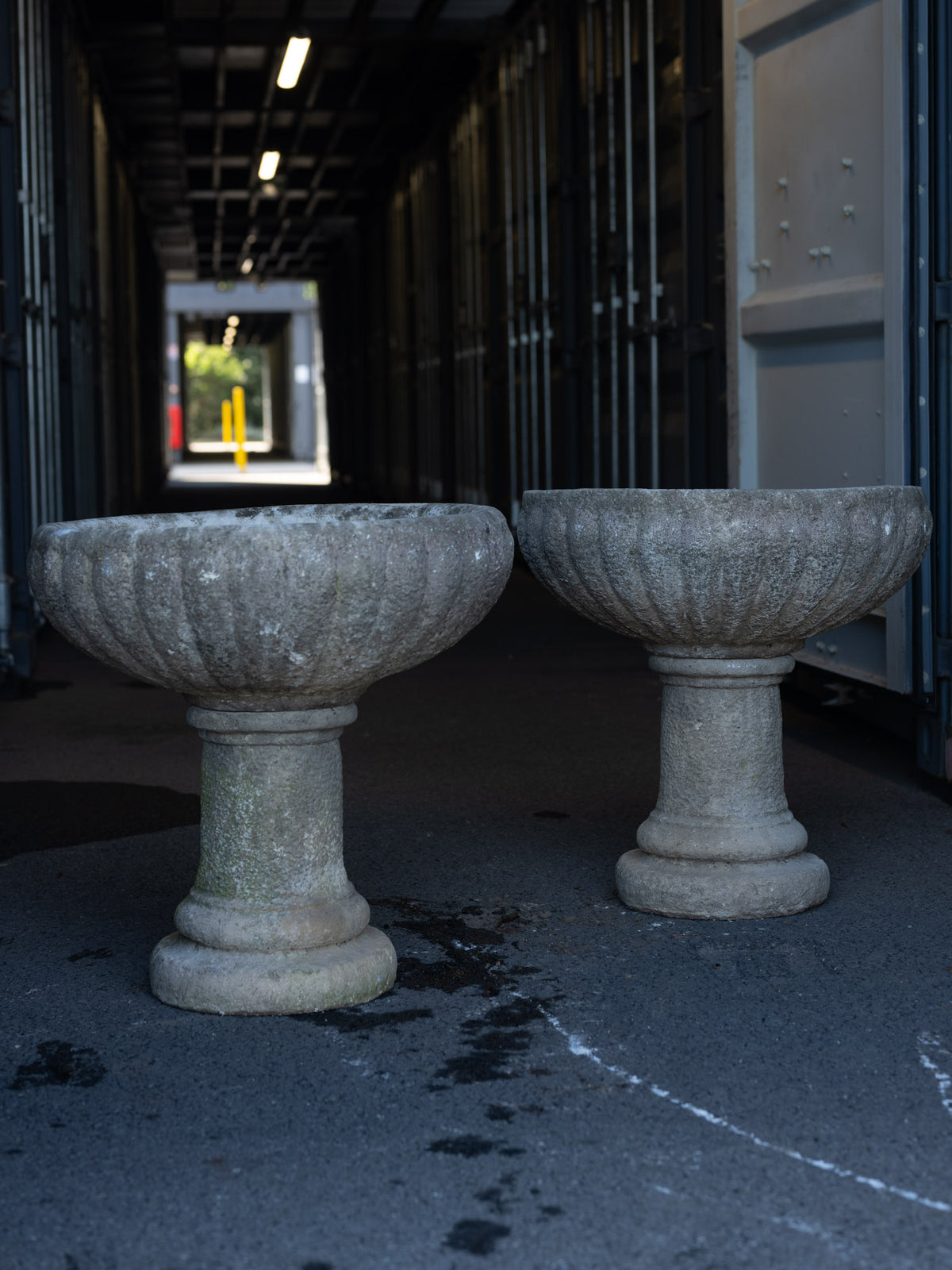 Antique French Pedestal Planters