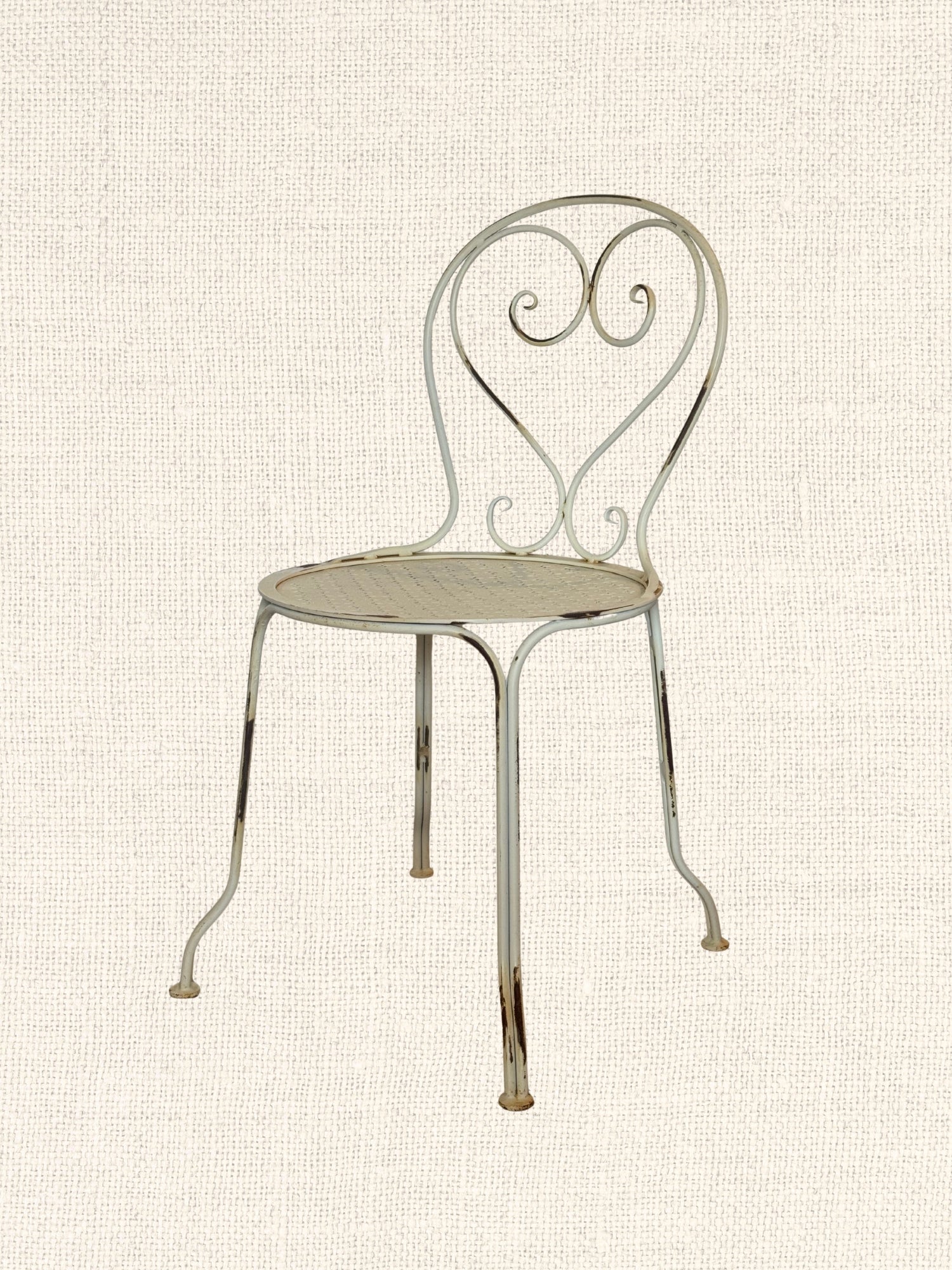 Antiqued Wrought Iron Garden Chair