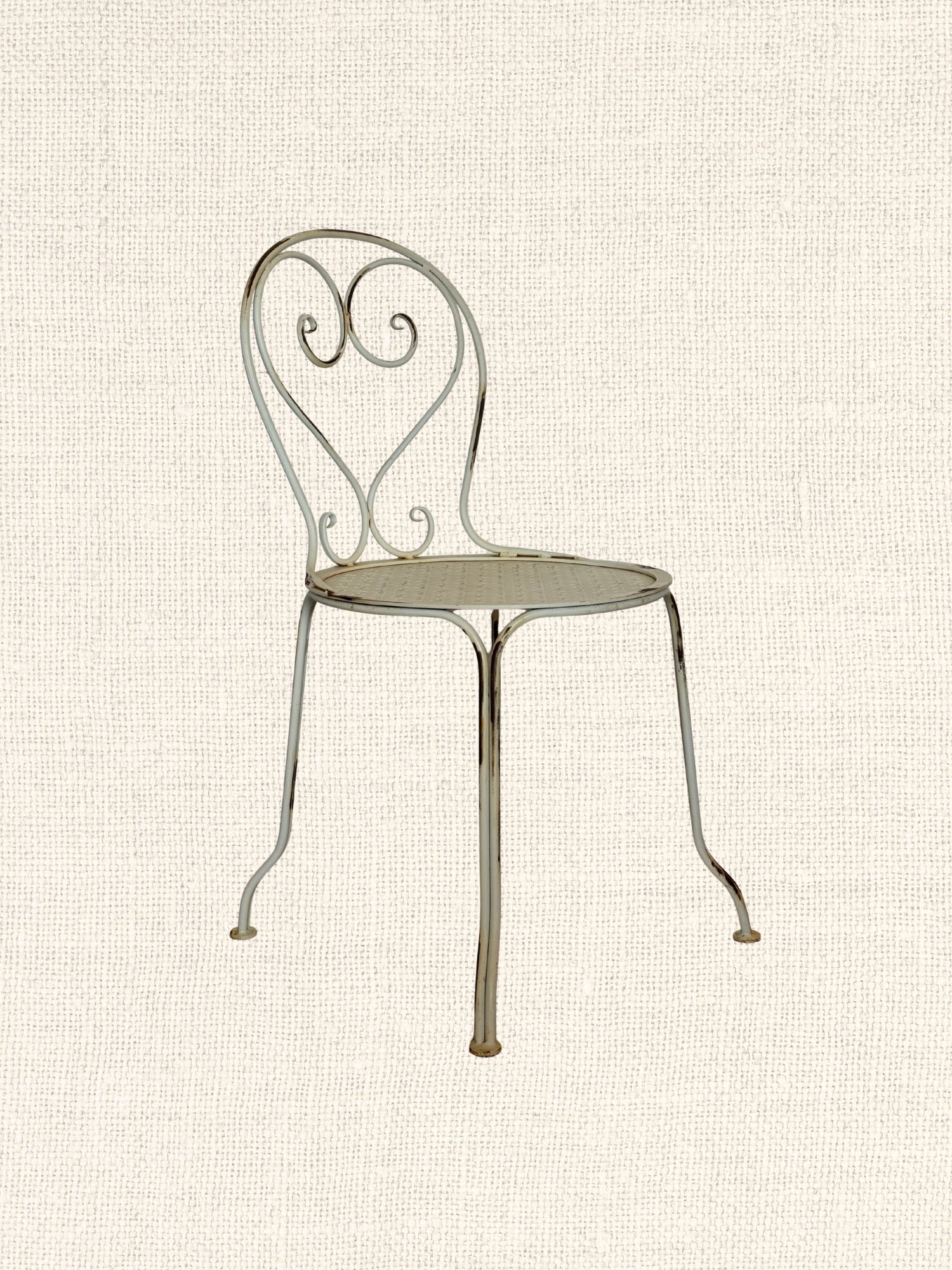 Antiqued Wrought Iron Garden Chair