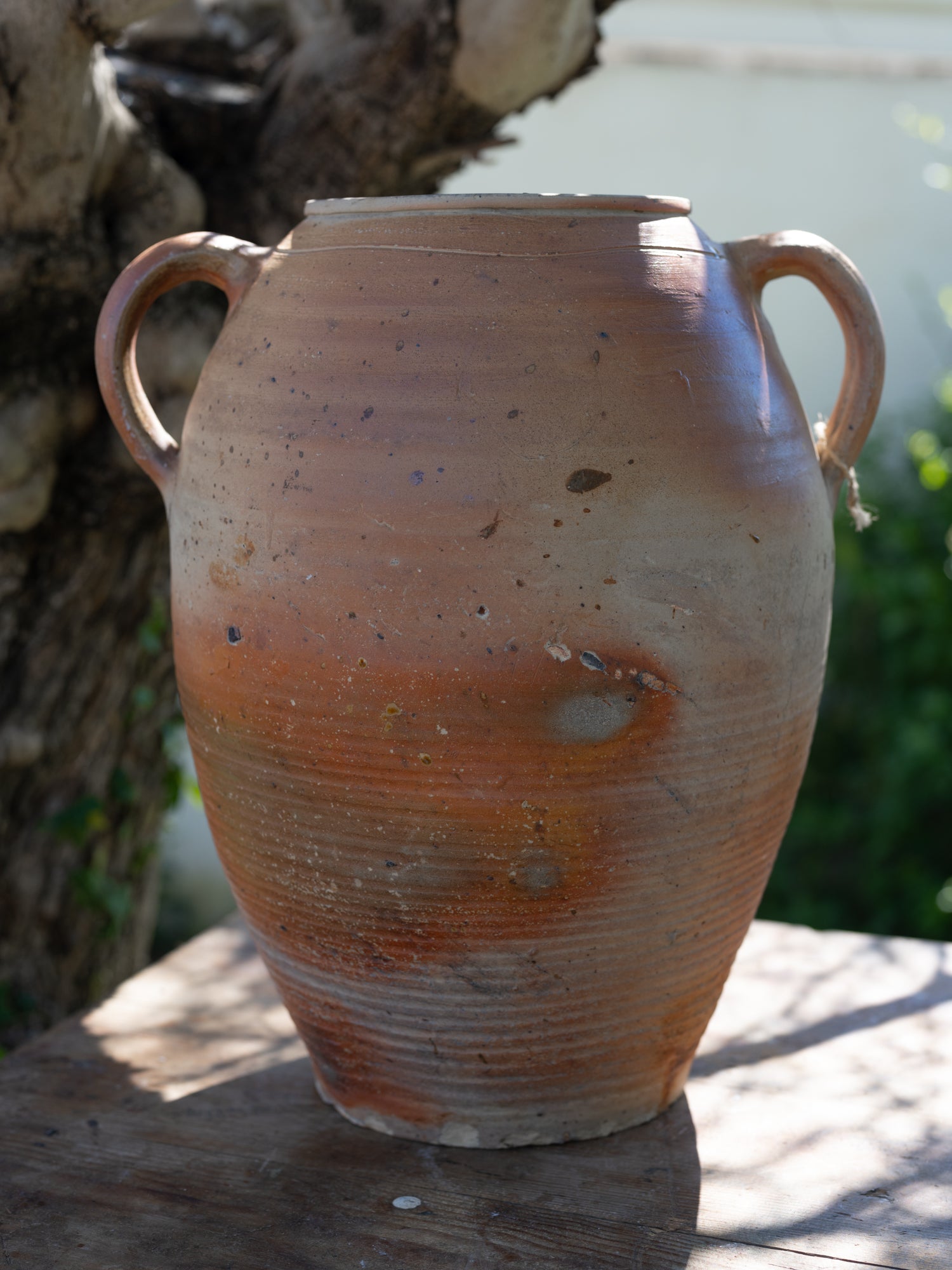 Vintage French Stoneware Vessel | XL | Double Handle