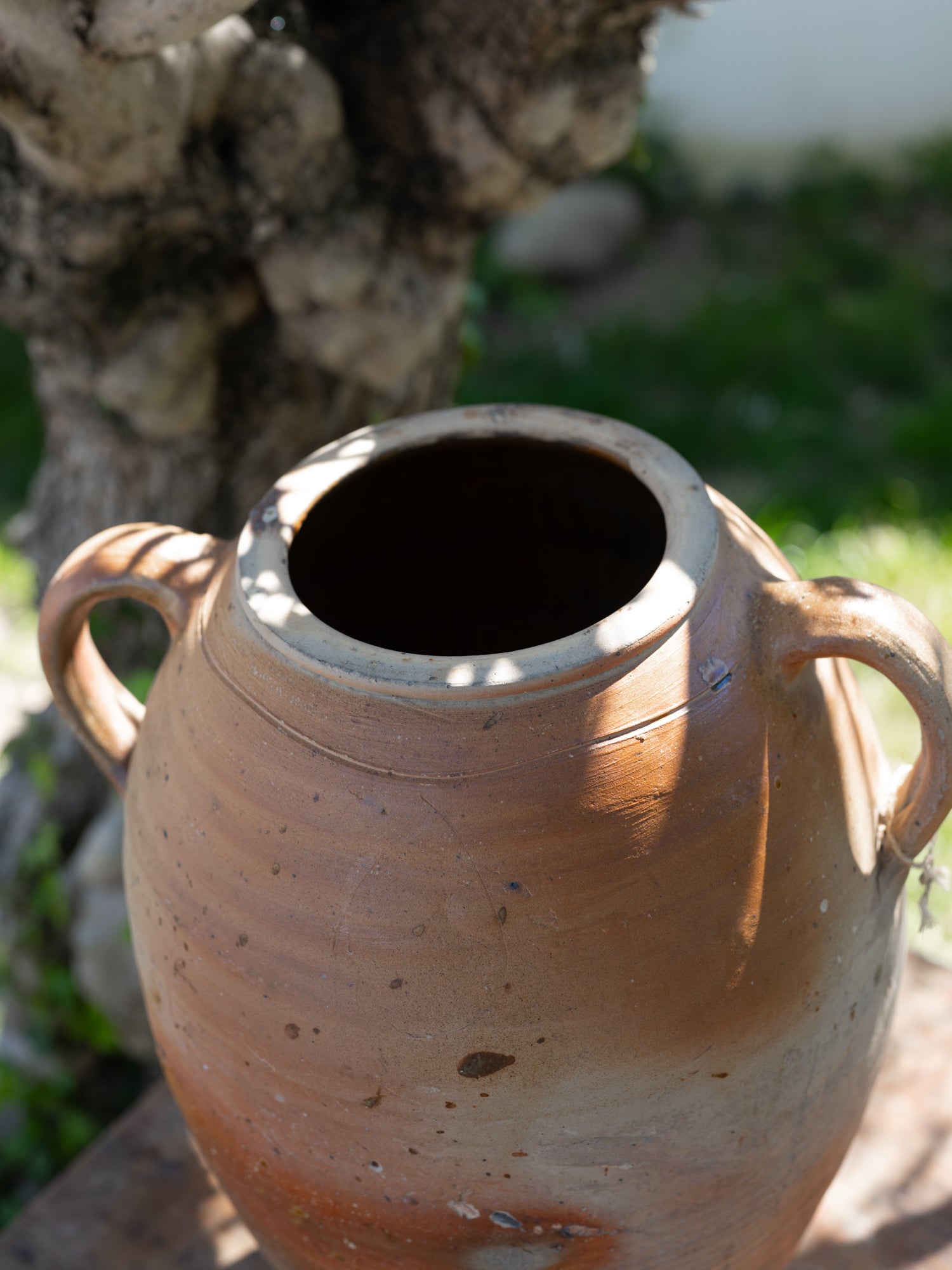 Vintage French Stoneware Vessel | XL | Double Handle