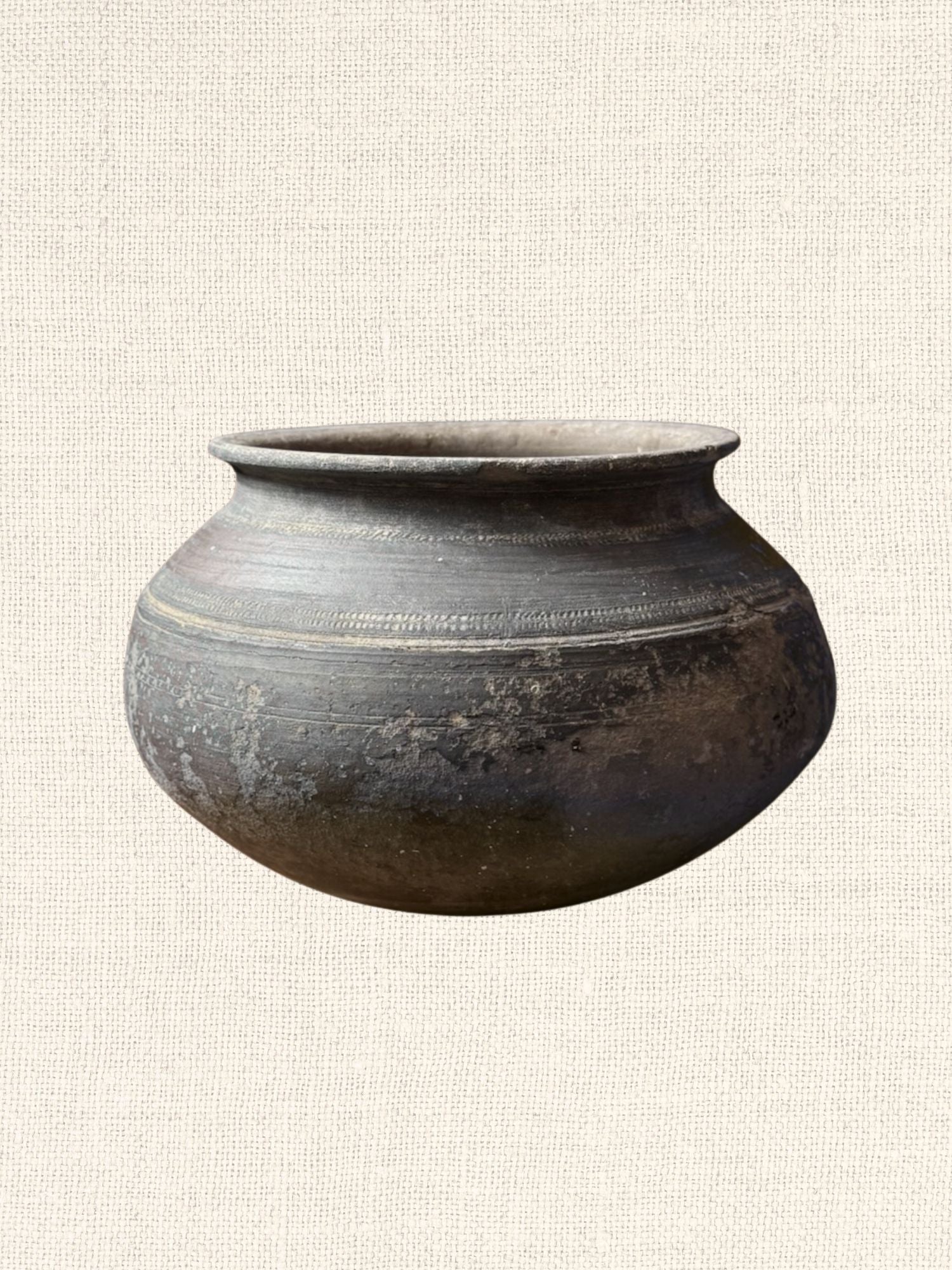 Indian Clay Rounded Vessel