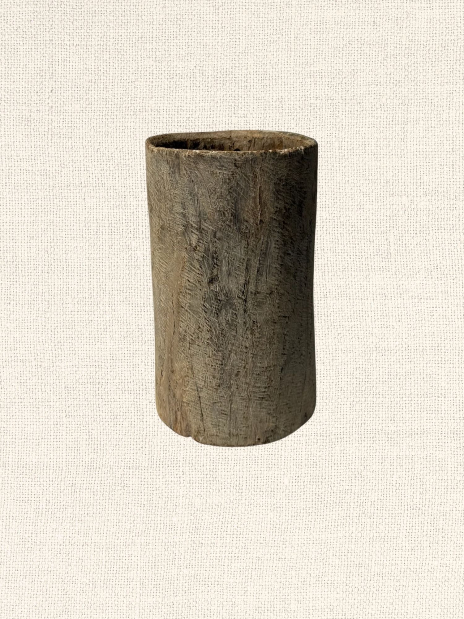 Wood Pot with Rope Handle