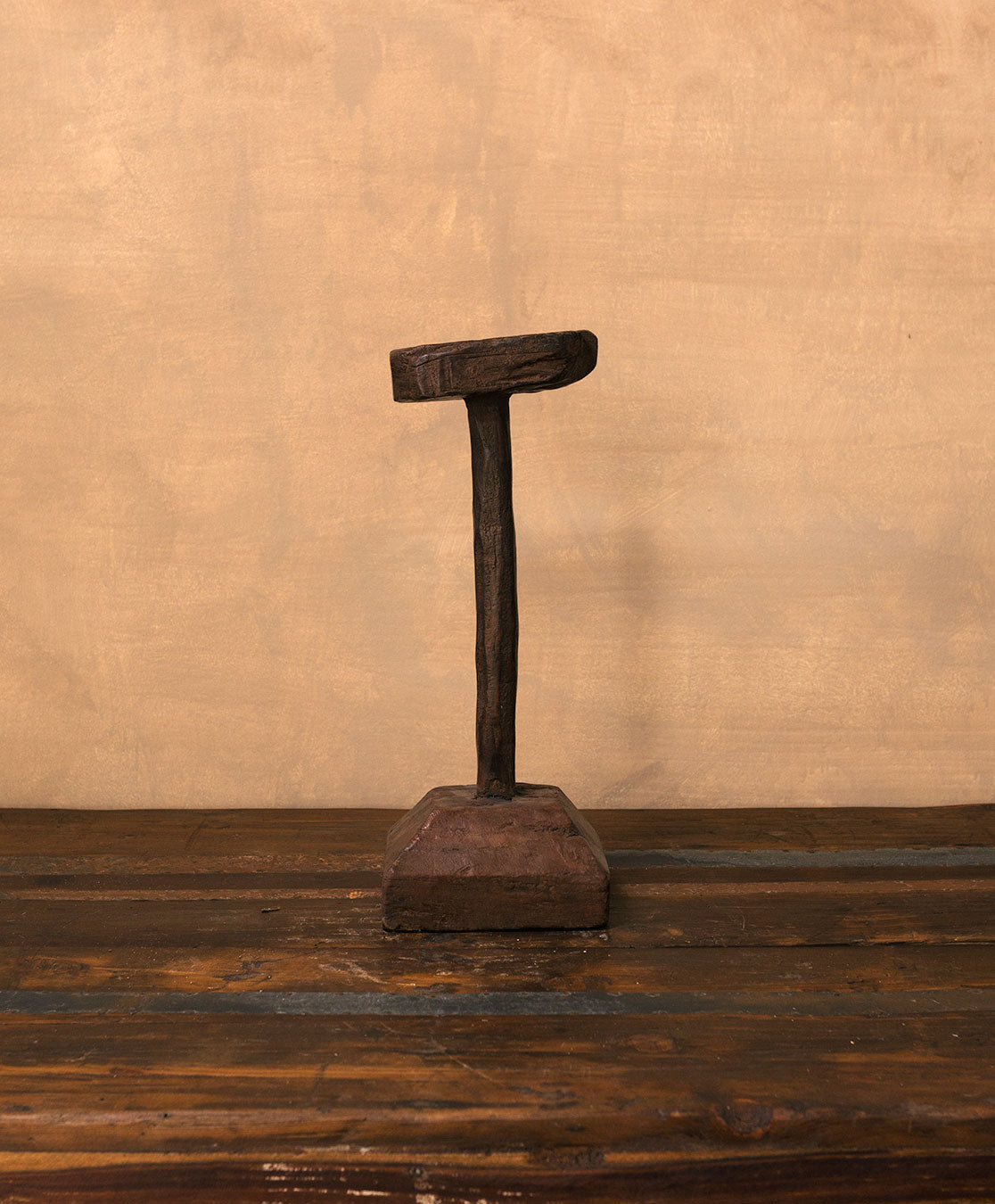 Primitive Wood Candle Stick No. 2