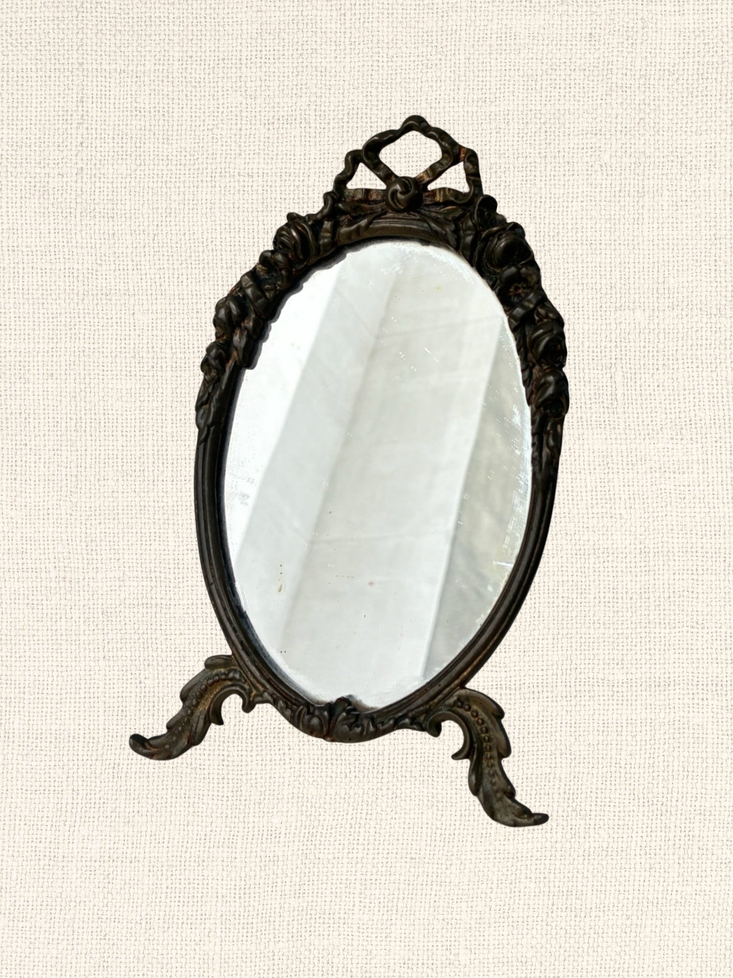 Vintage Brass Mirror