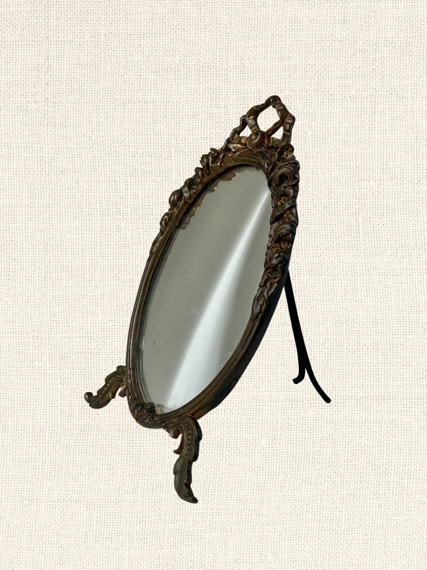 Vintage Brass Mirror