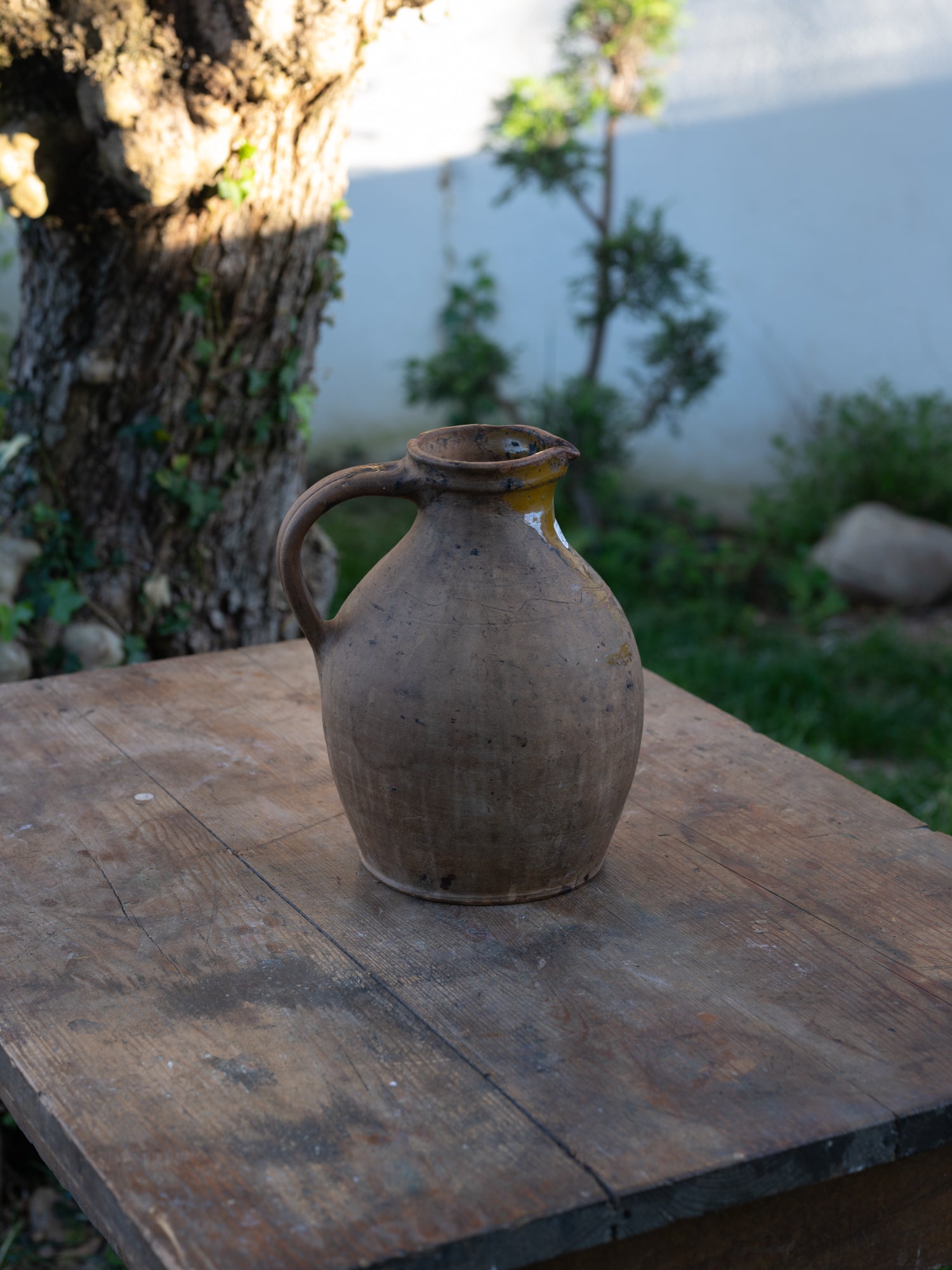 Vintage French Ceramic Jug | Splotch Glaze