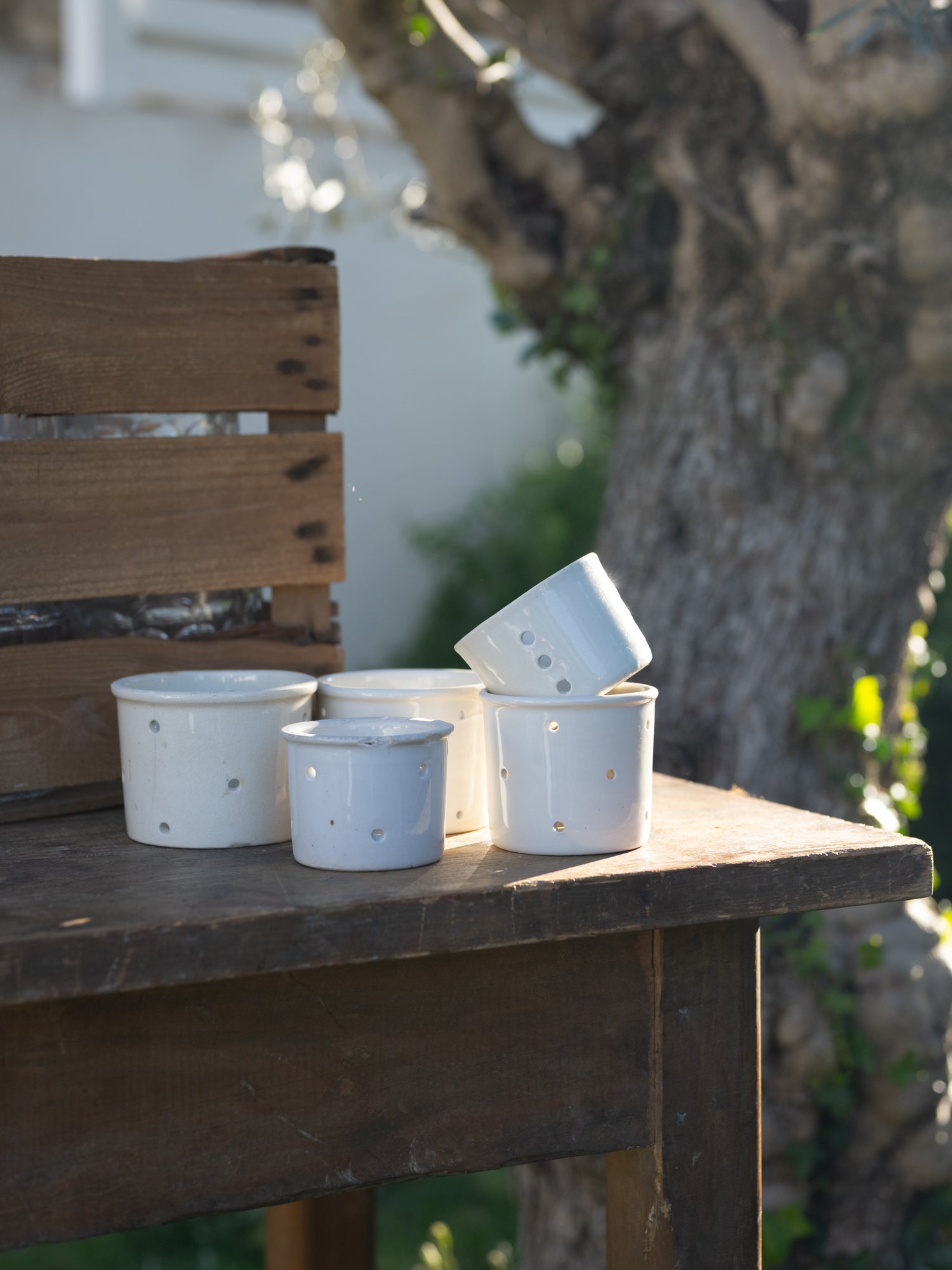 Vintage French Ceramic Cheese Jar