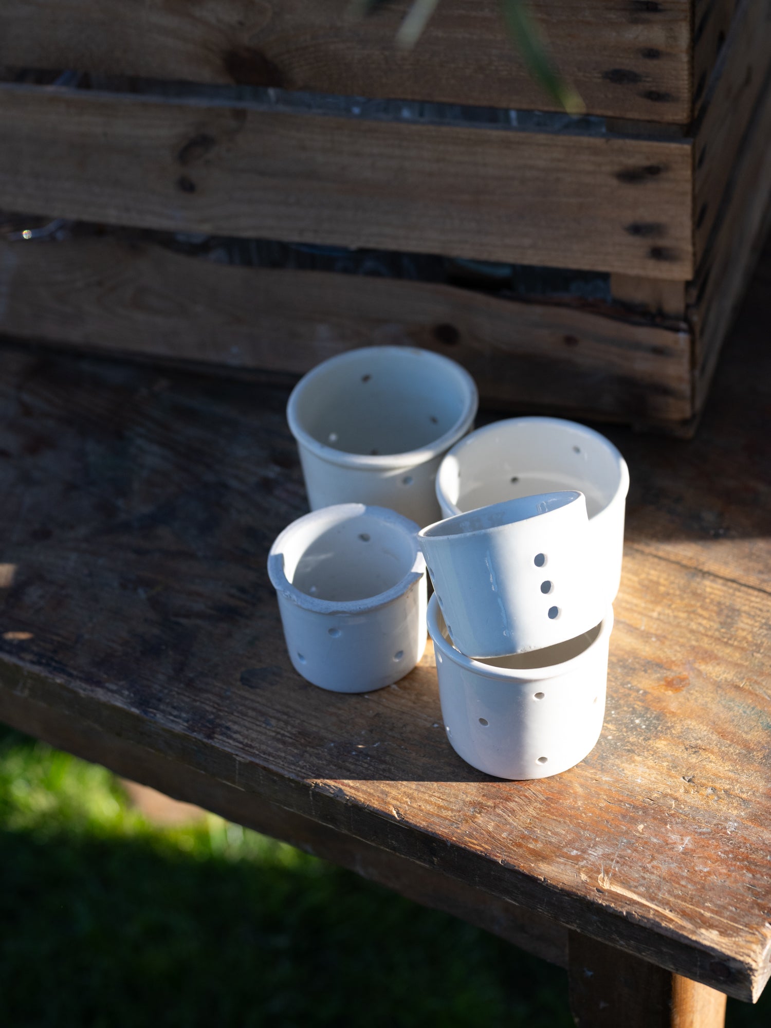 Vintage French Ceramic Cheese Jar