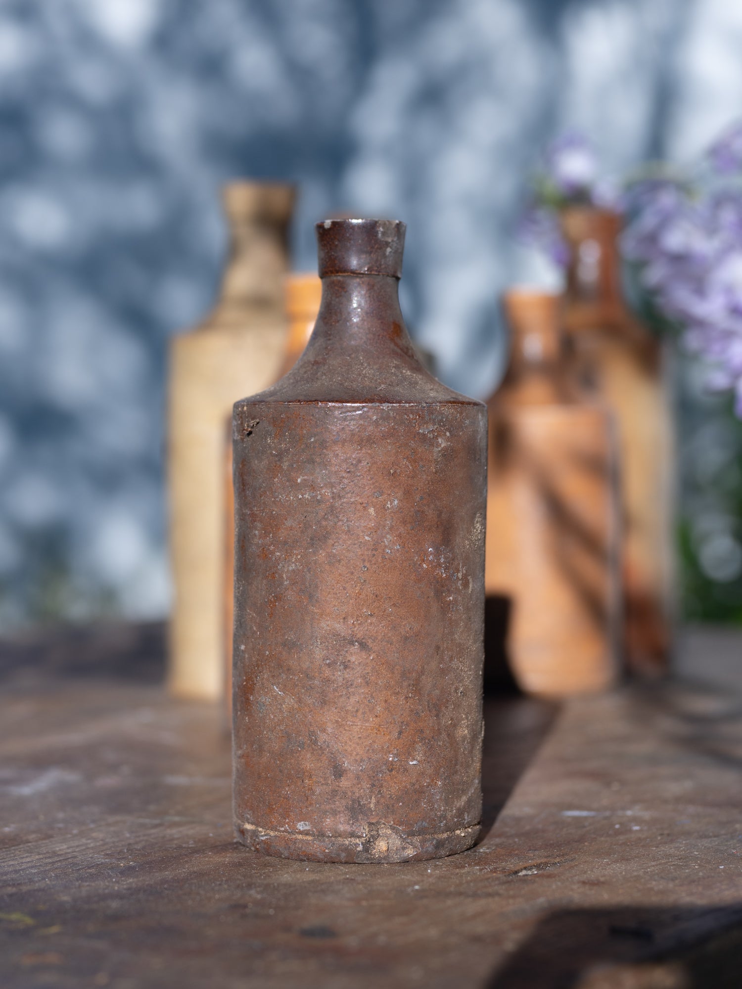 Antique French Ceramic Ale Bottles