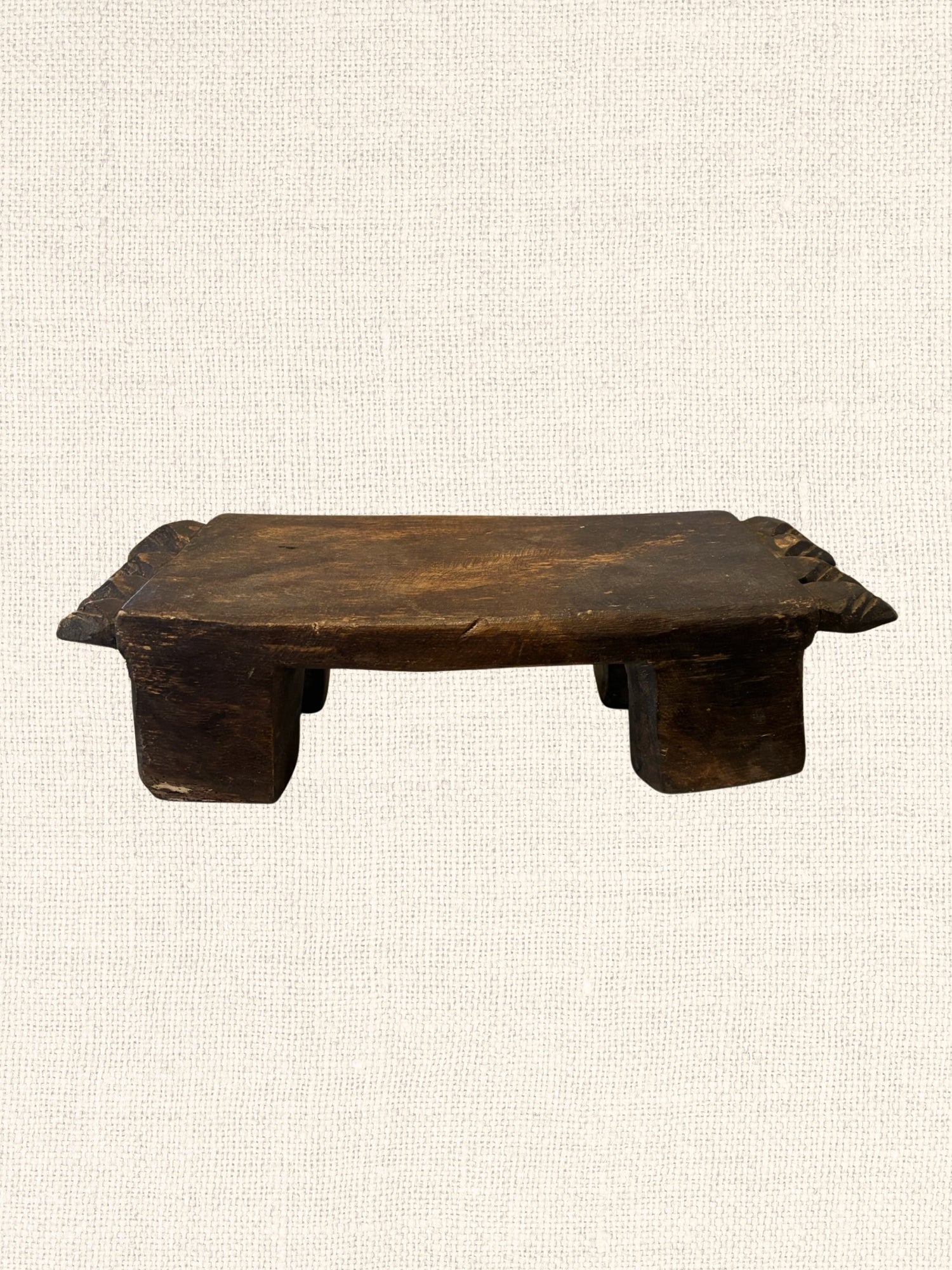 Indian Carved Bear Claw Riser or Stool