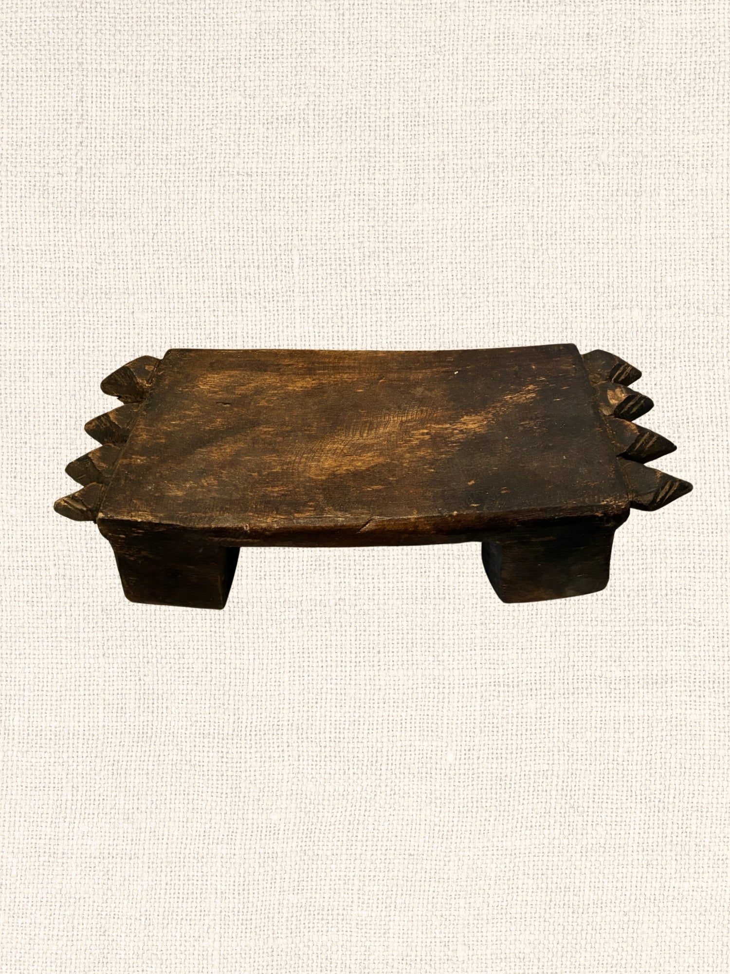 Indian Carved Bear Claw Riser or Stool
