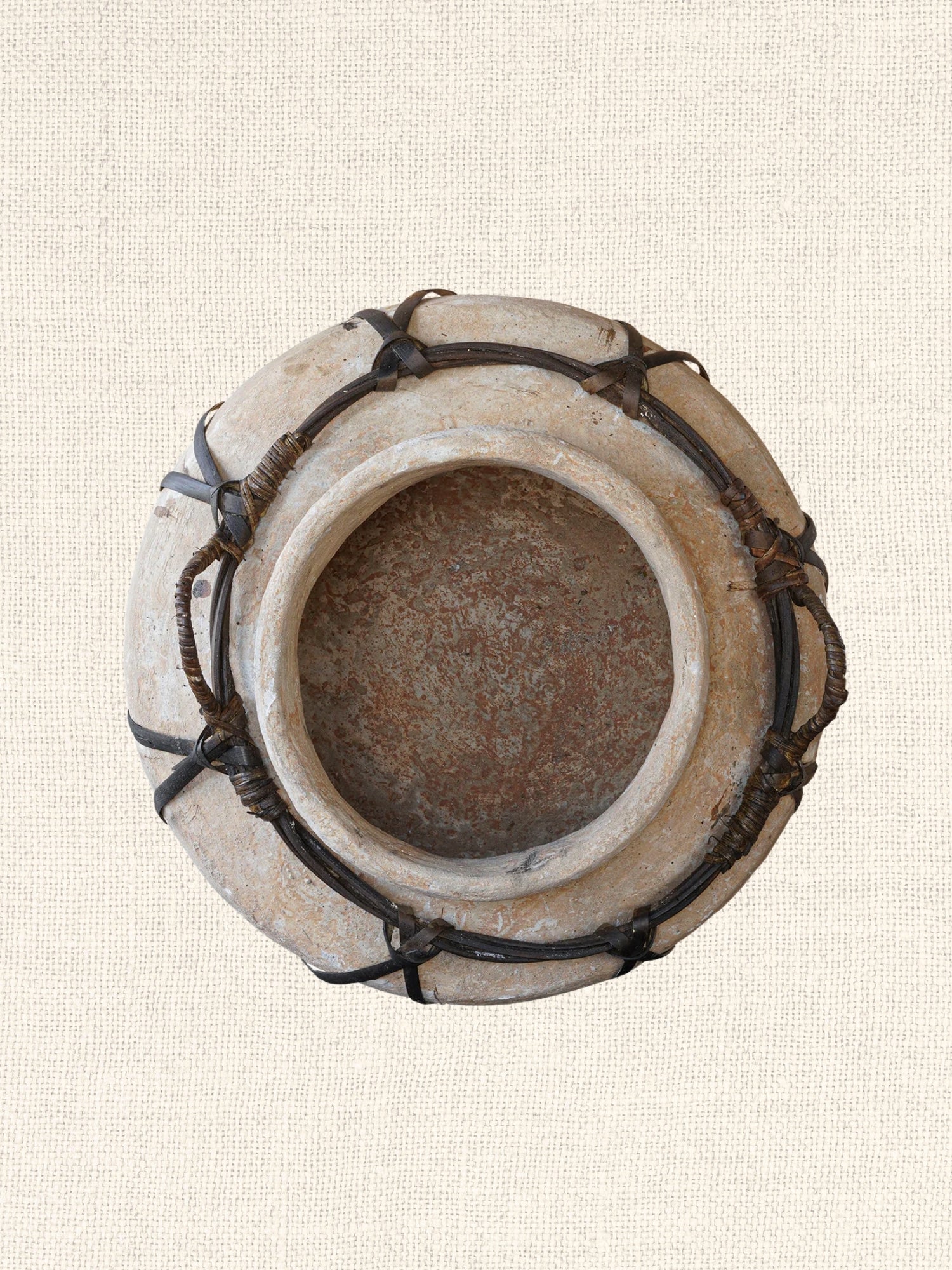 Vintage Indonesian Pot | Straw-wrapped