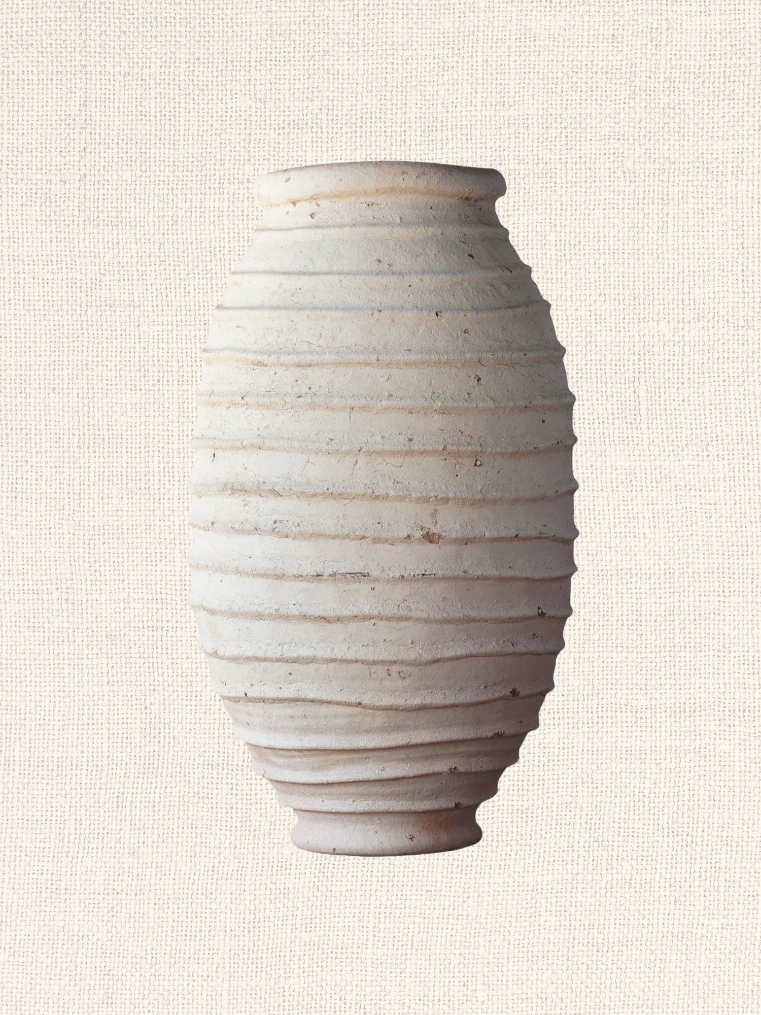 Moroccan Ribbed Oil Jar | Unglazed | Large
