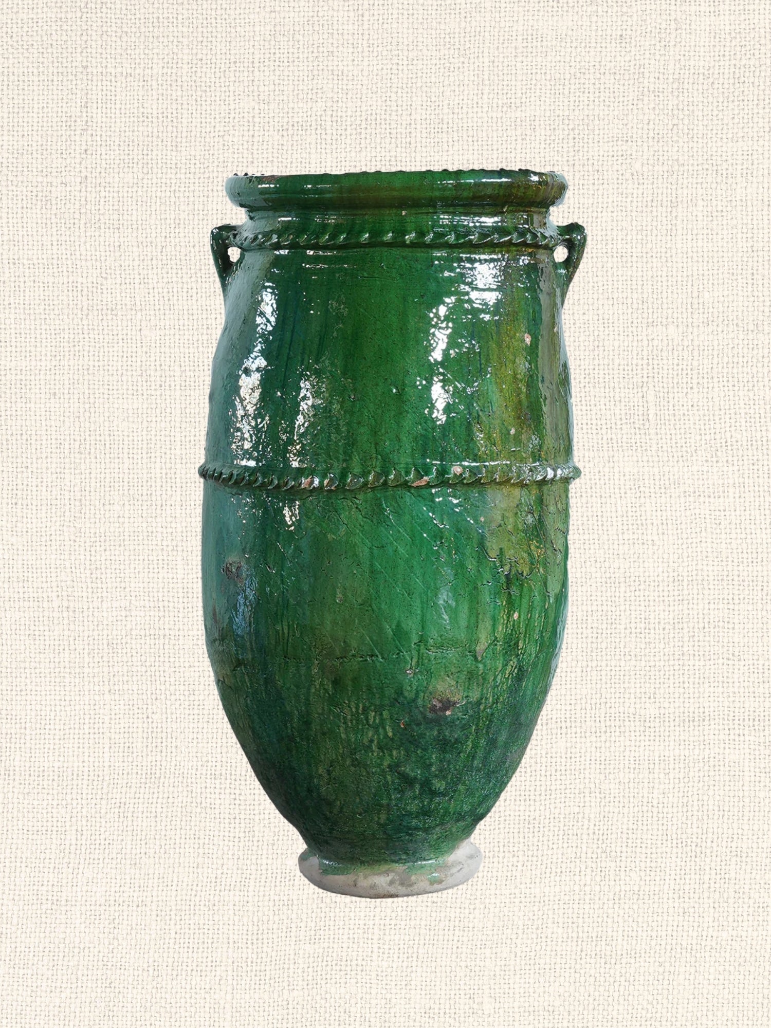 Moroccan Tamegroute Planter | Green Glazed | Large