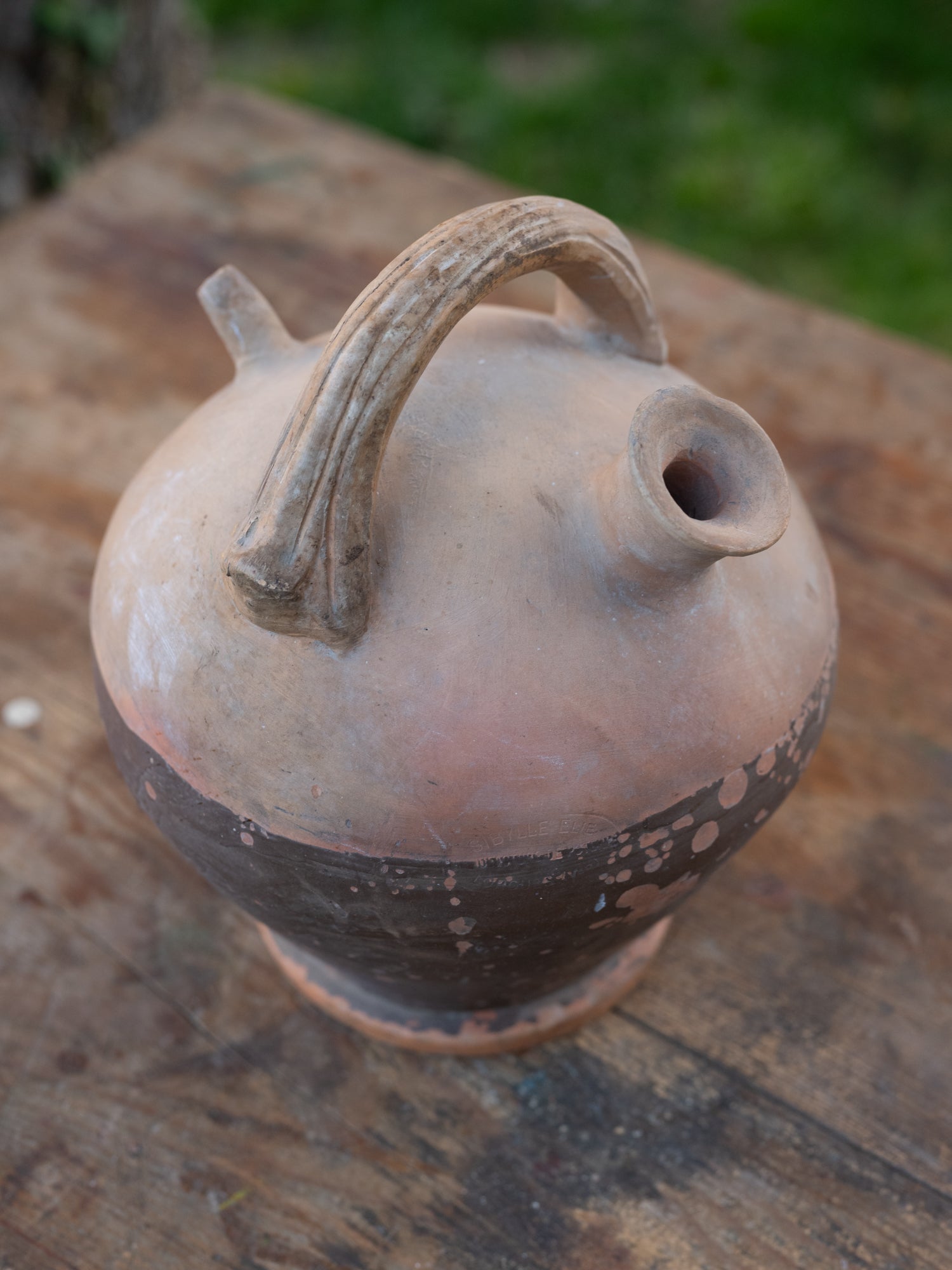 Vintage French Ceramic Jug | Terracotta and Brown