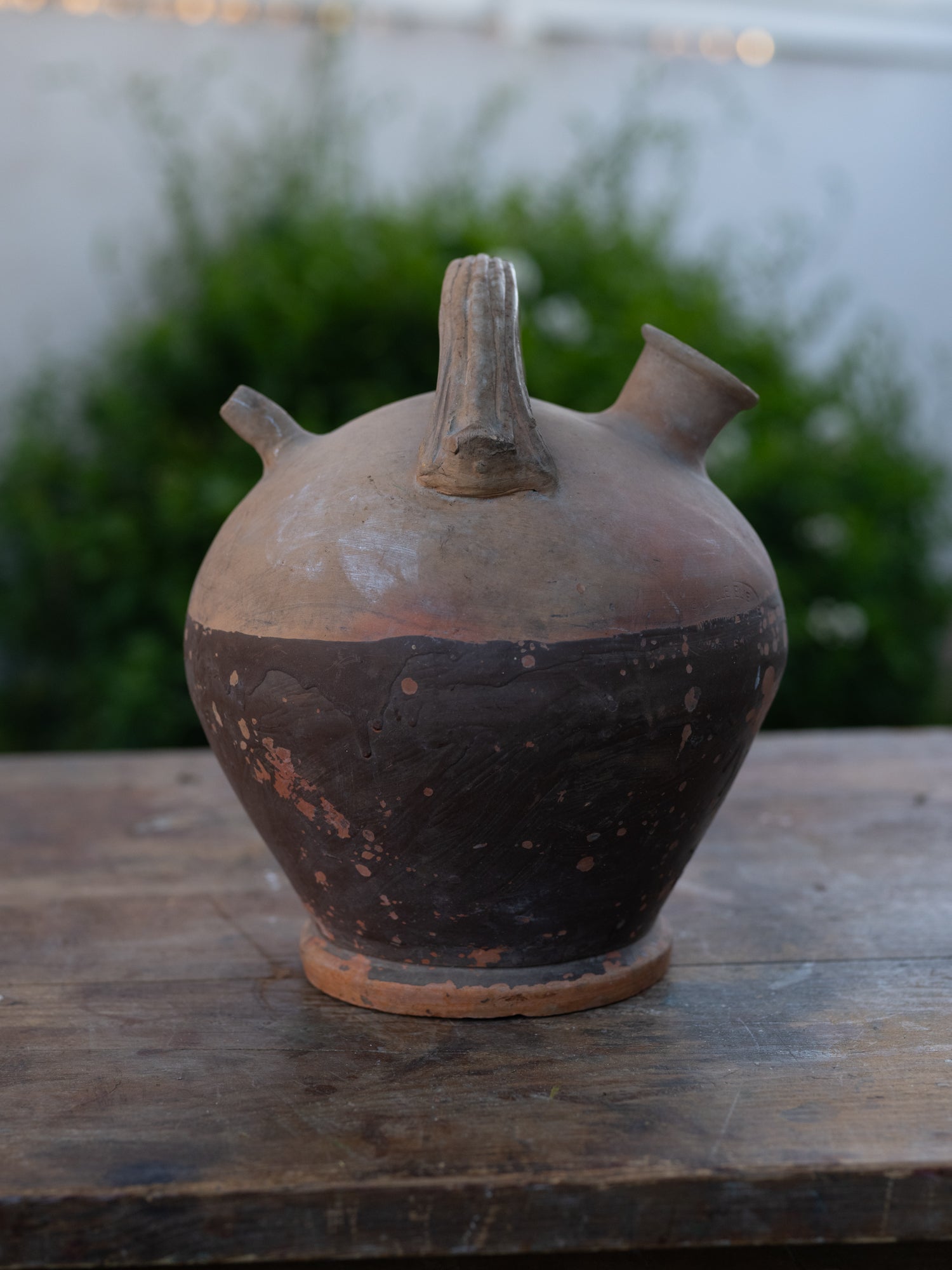 Vintage French Ceramic Jug | Terracotta and Brown