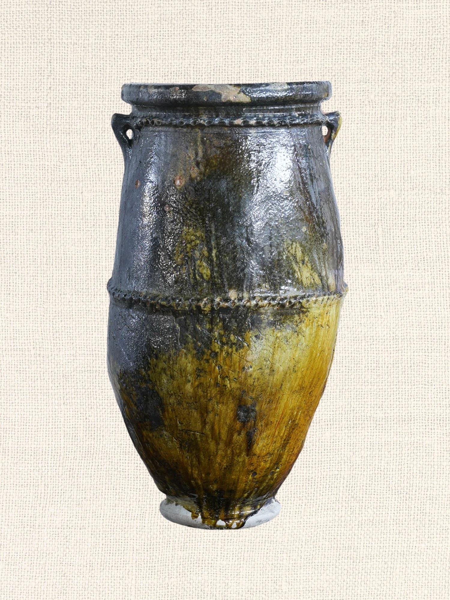 Moroccan Tamegroute Planter | Mustard Glazed | Large