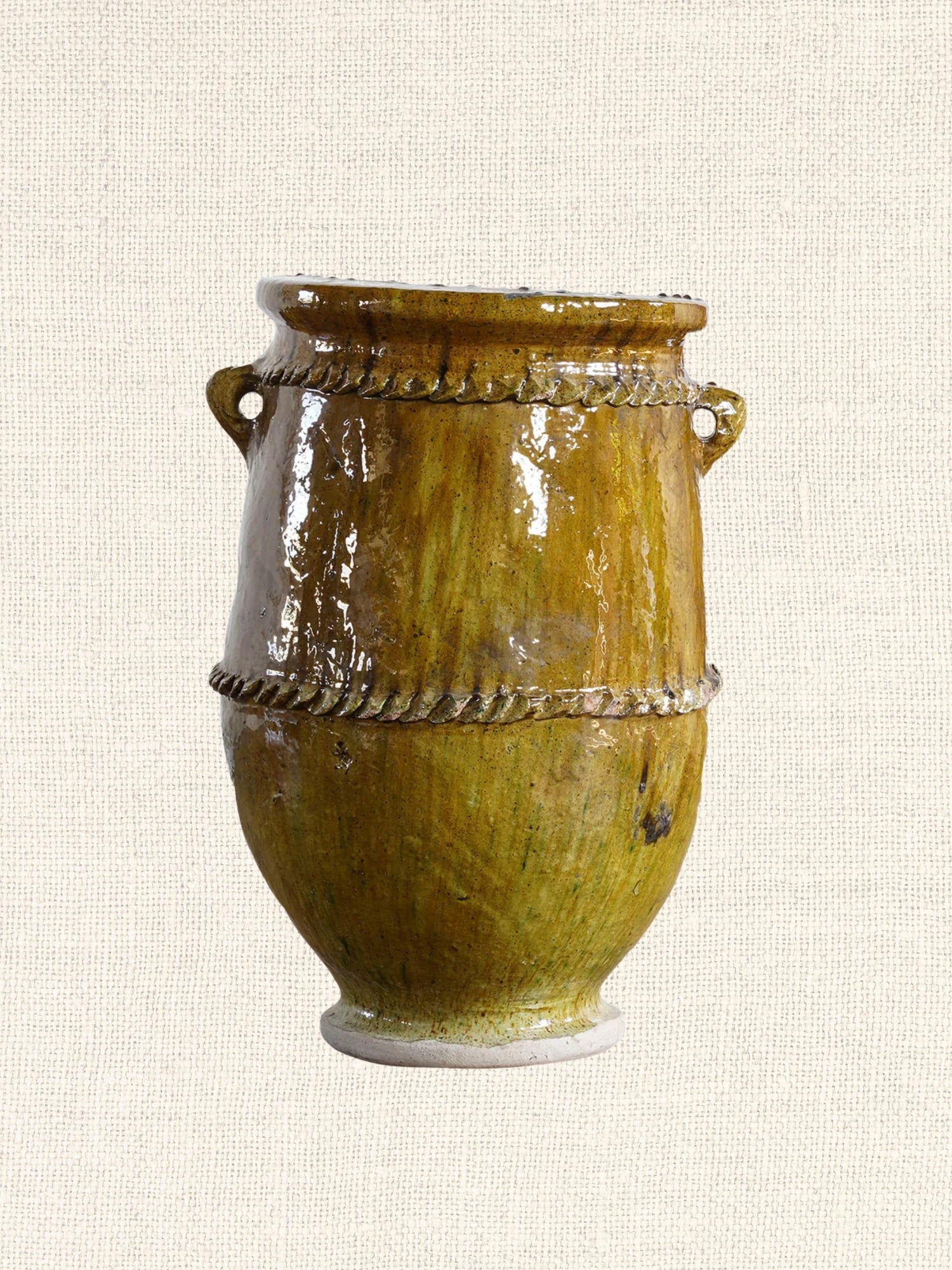 Moroccan Tamegroute Planter | Mustard Glazed | Small