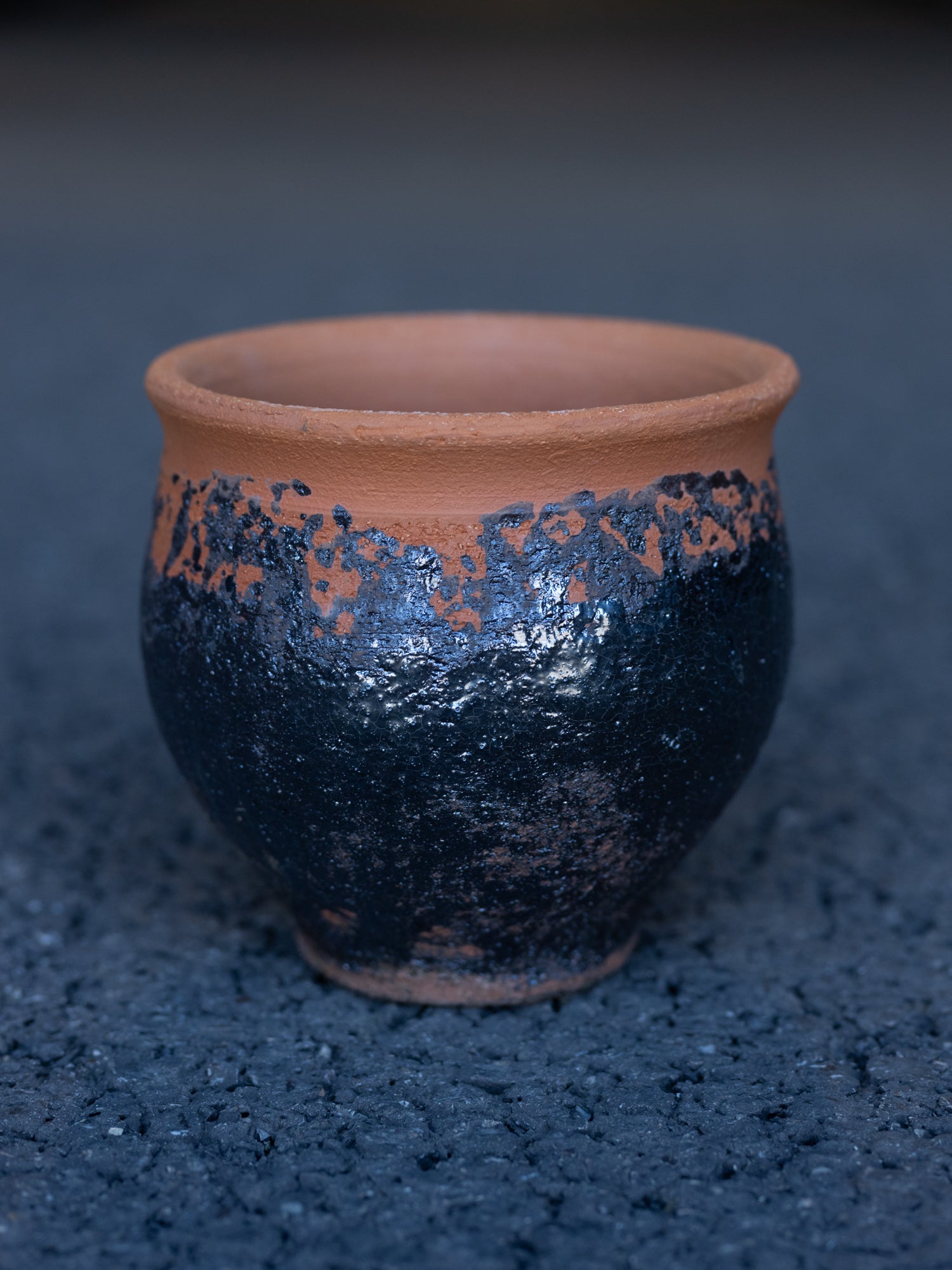 Anduze Small Ceramic Pot | Partial Metallic Glaze