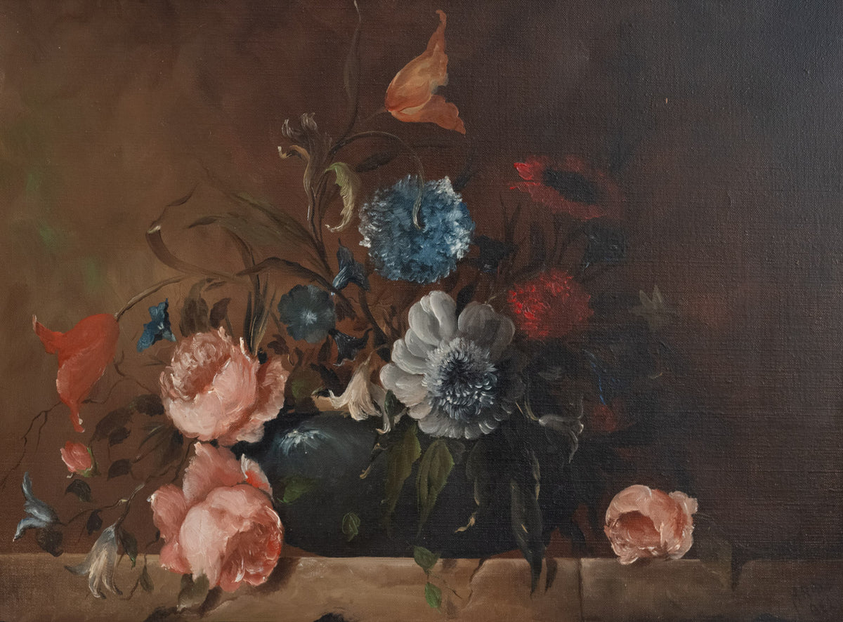 Vintage French Art | May Bouquet |Framed Horizontal