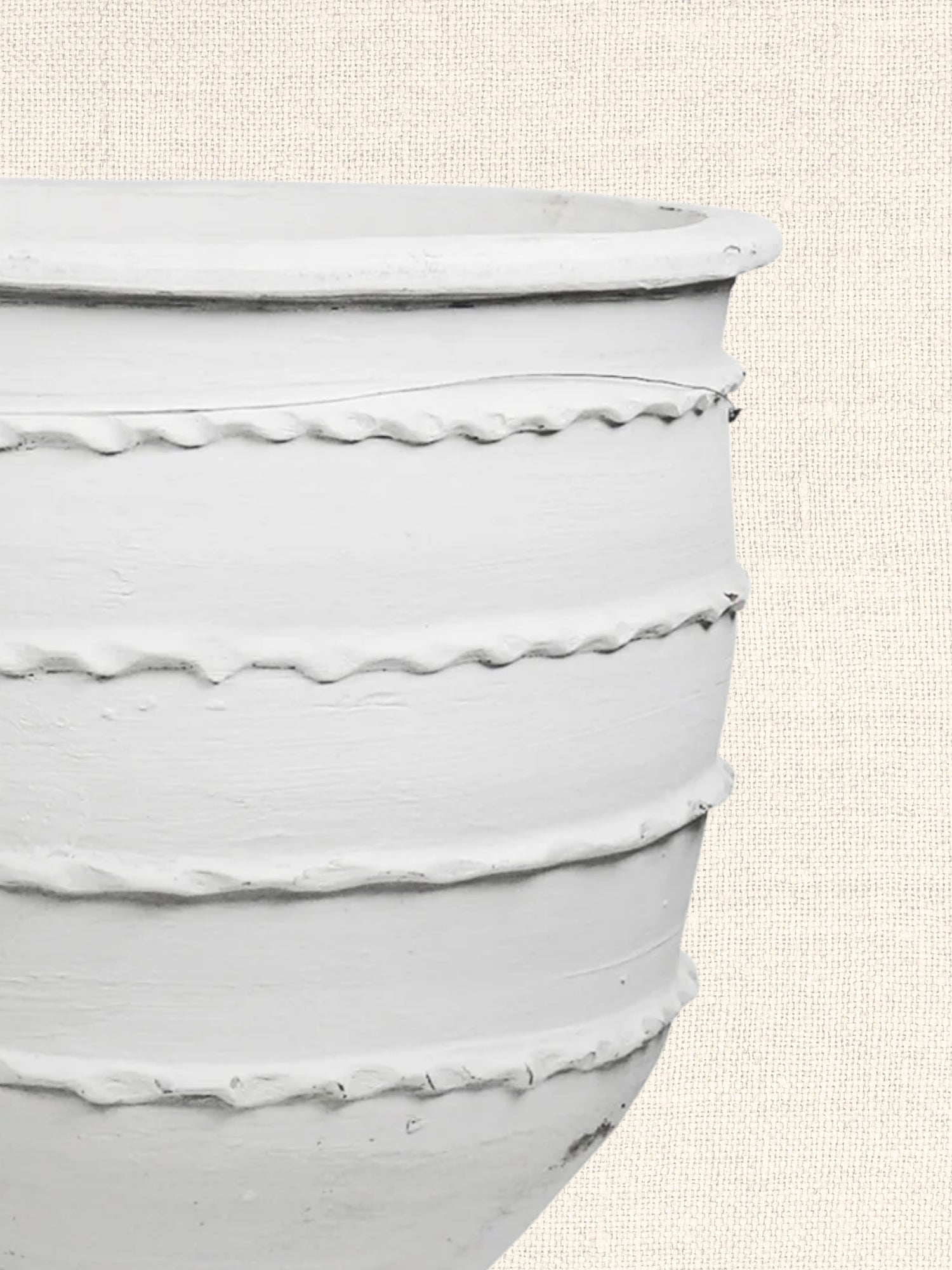 White Mediterranean Pot | Large