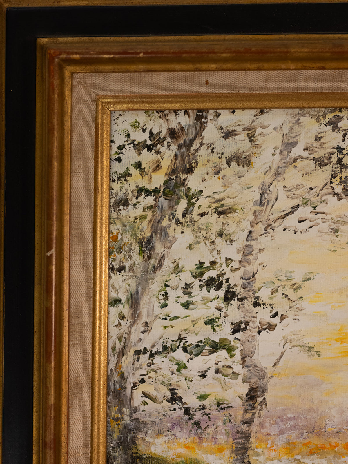 Vintage French Art | Impressionist Ladies by the River | Framed