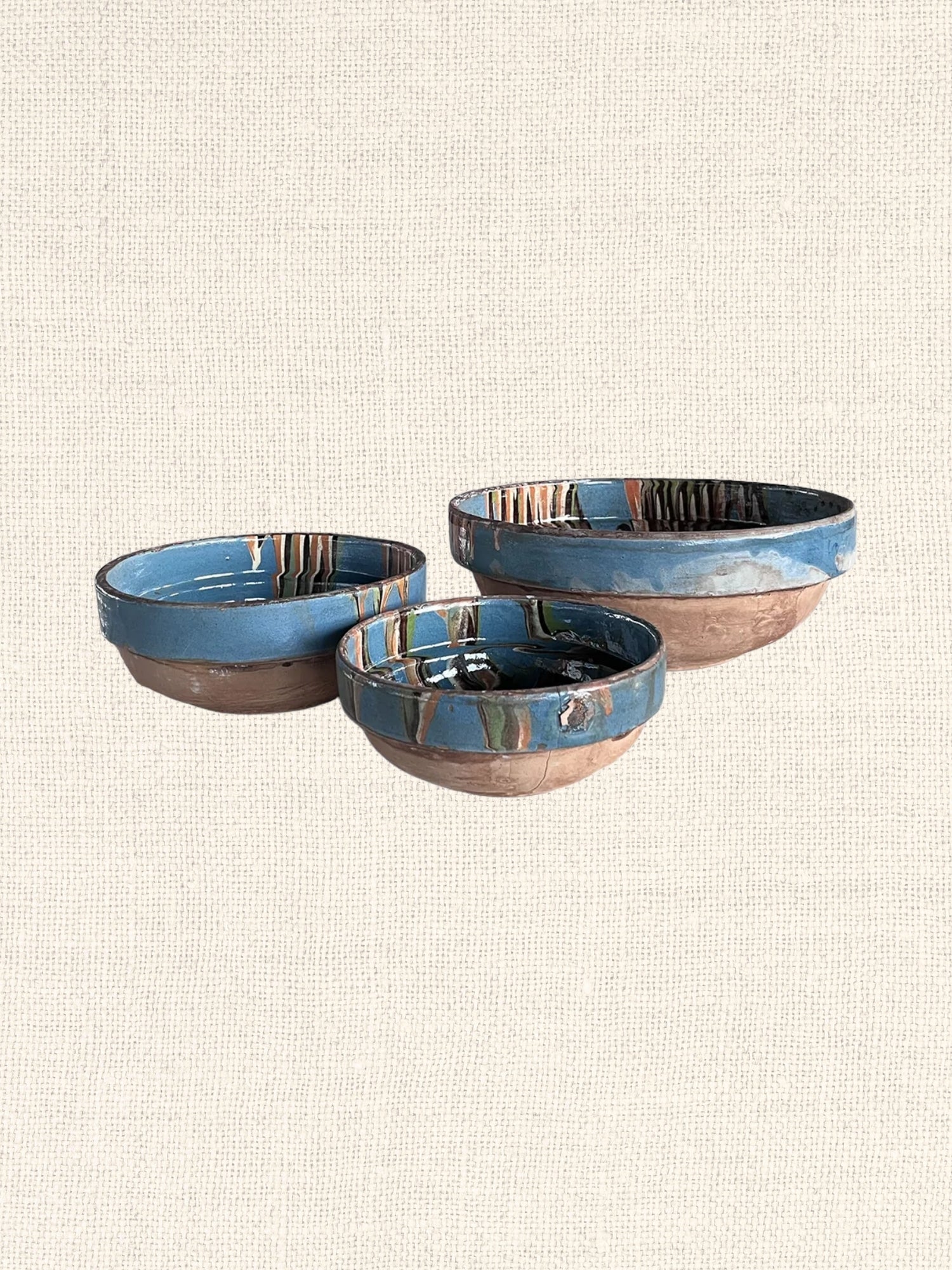 Marbleized Cottage Crafted Bowl | Blue | Medium