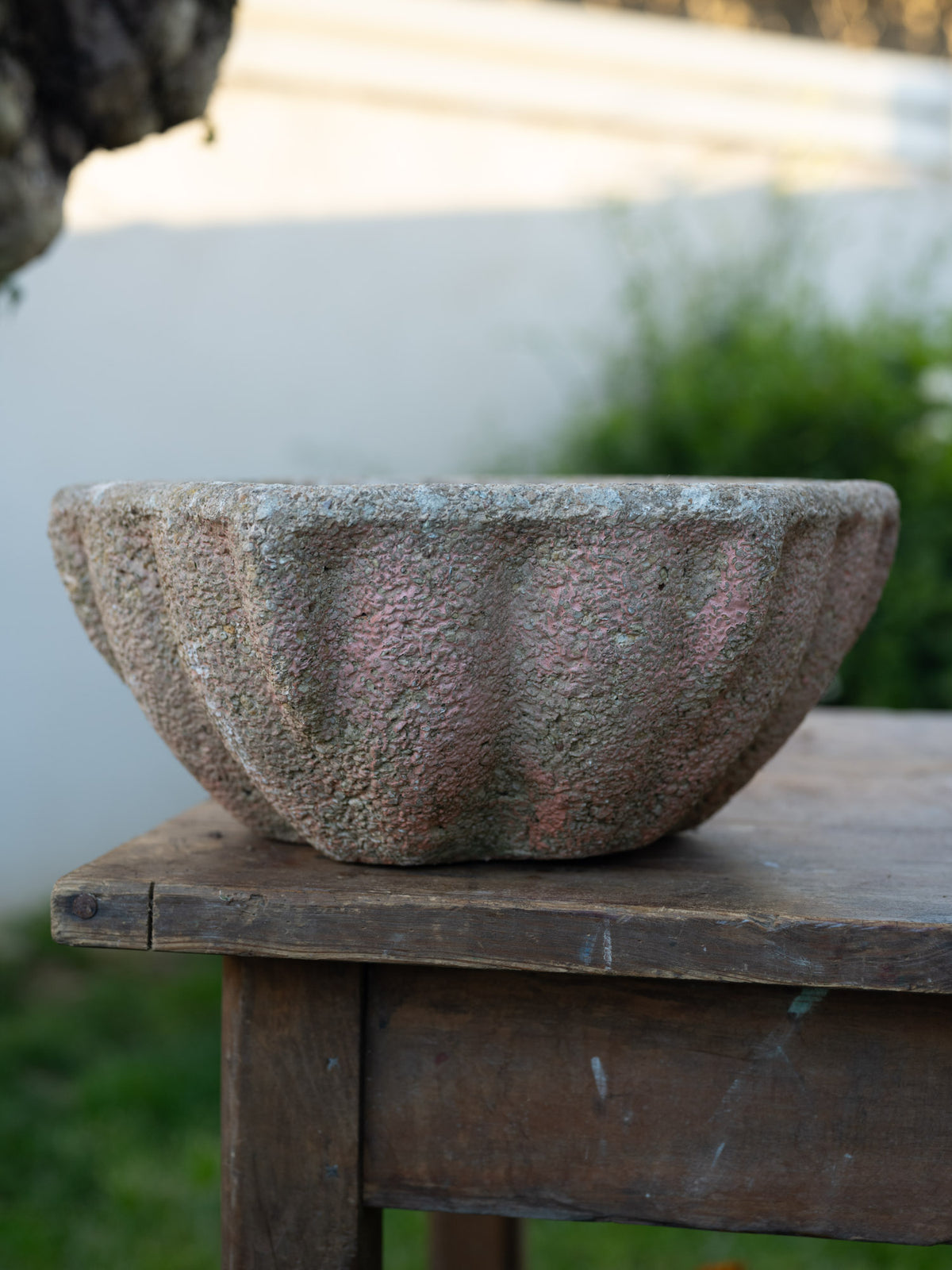 Vintage French Cement Planters | Hexagonal
