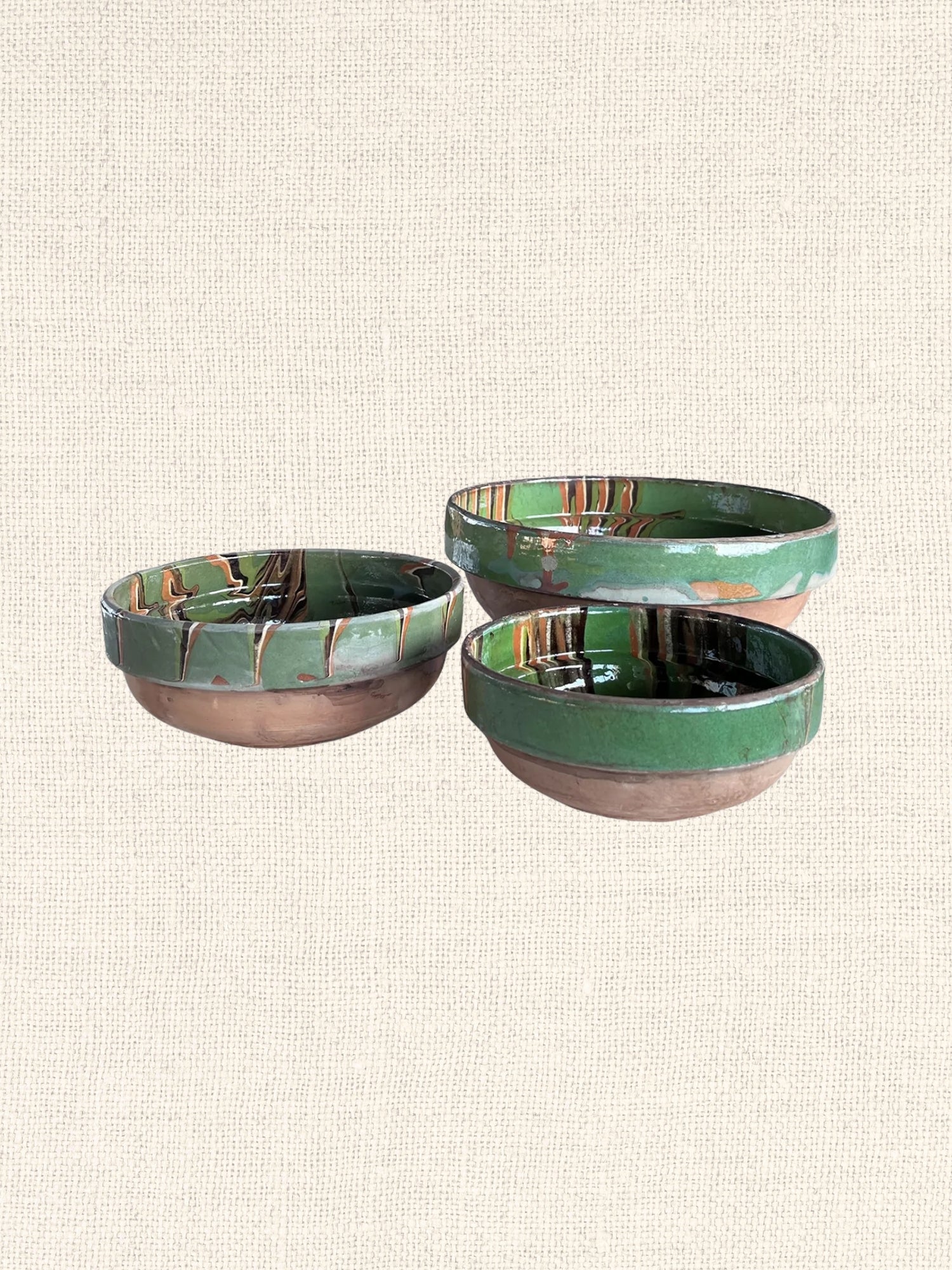 Marbleized Cottage Crafted Bowl | Green | Medium