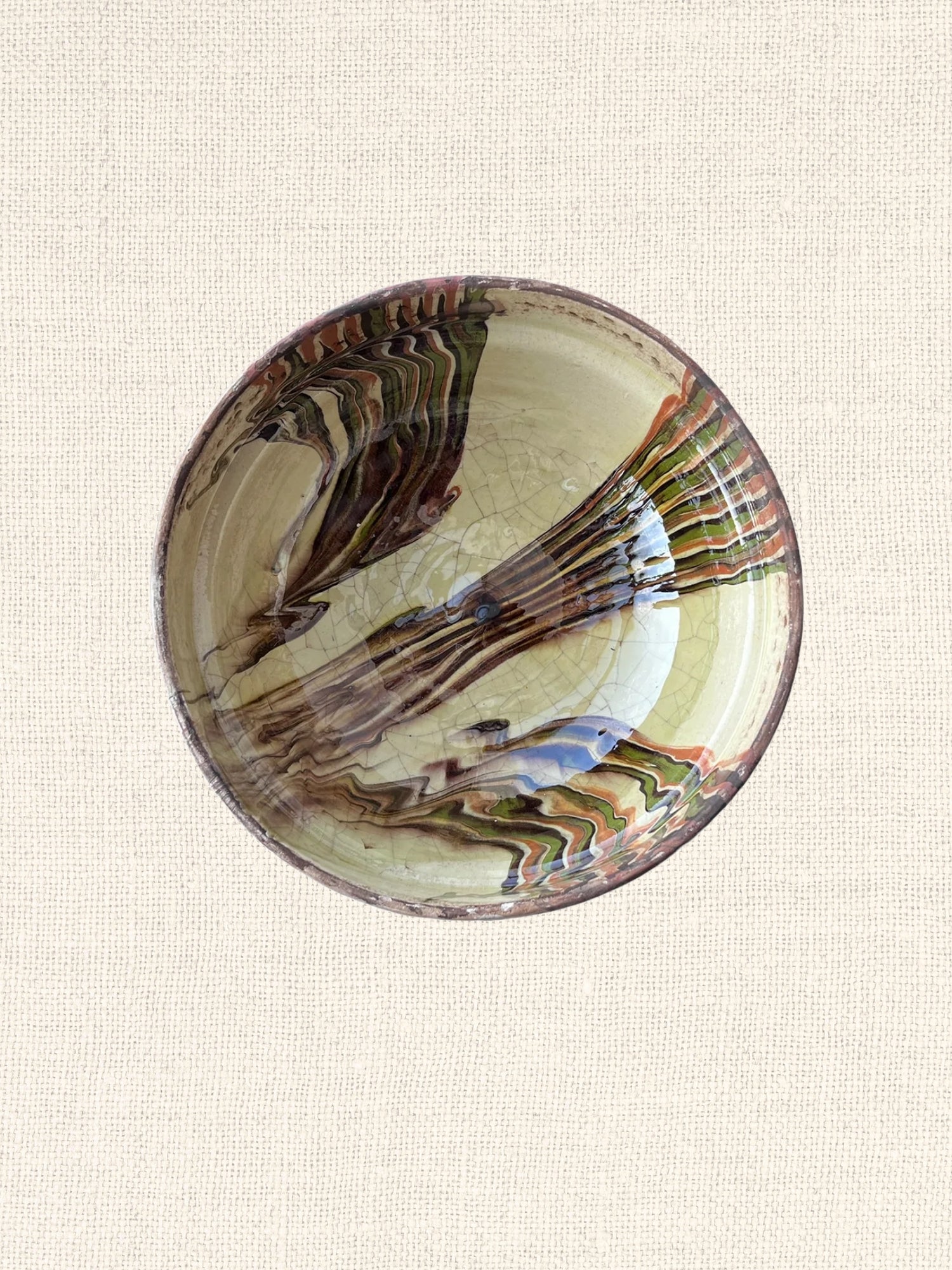 Marbleized Cottage Crafted Bowl | Cream | Medium