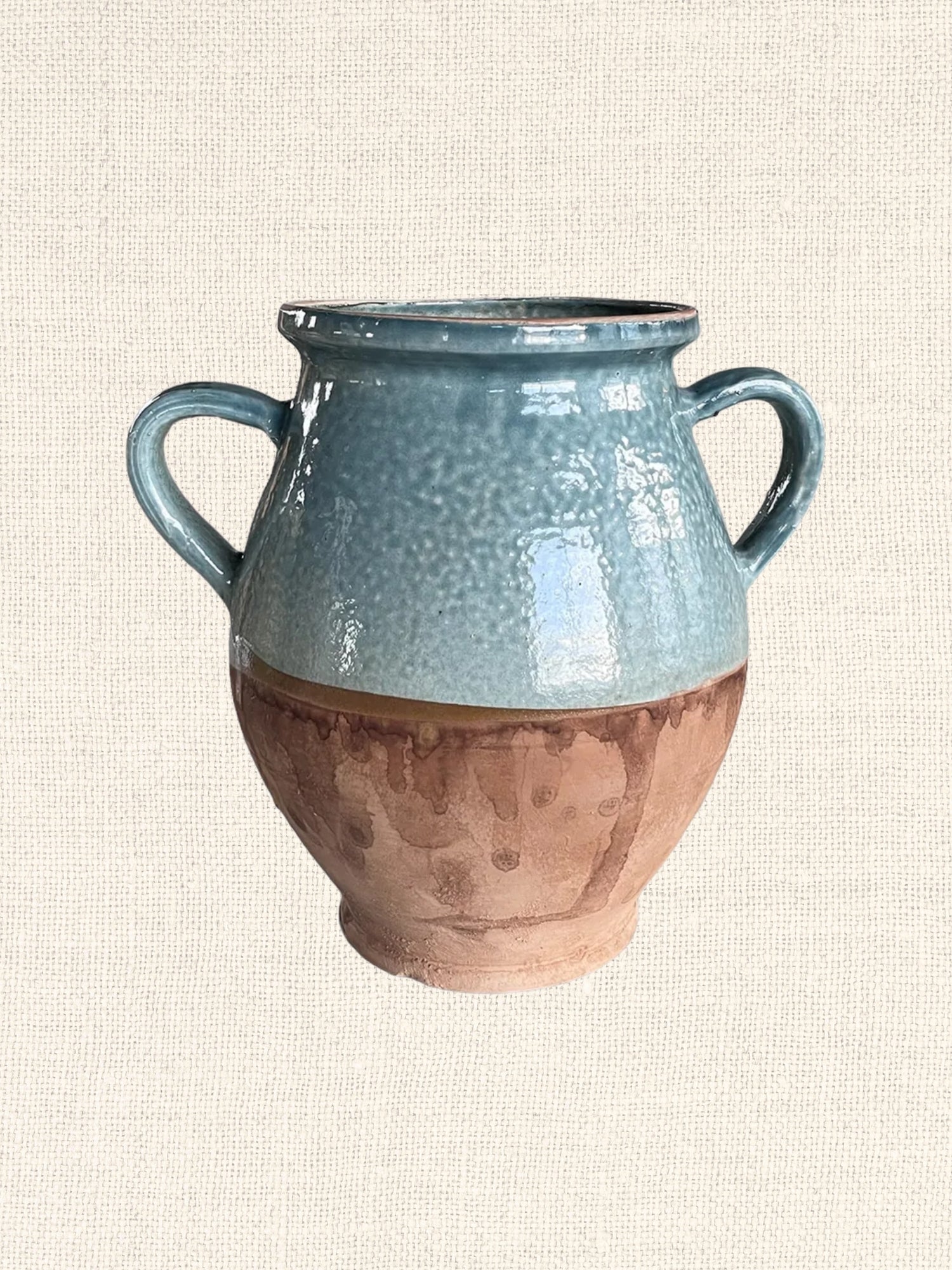 Cottage Crafted 2-Handle Jug | Light Blue