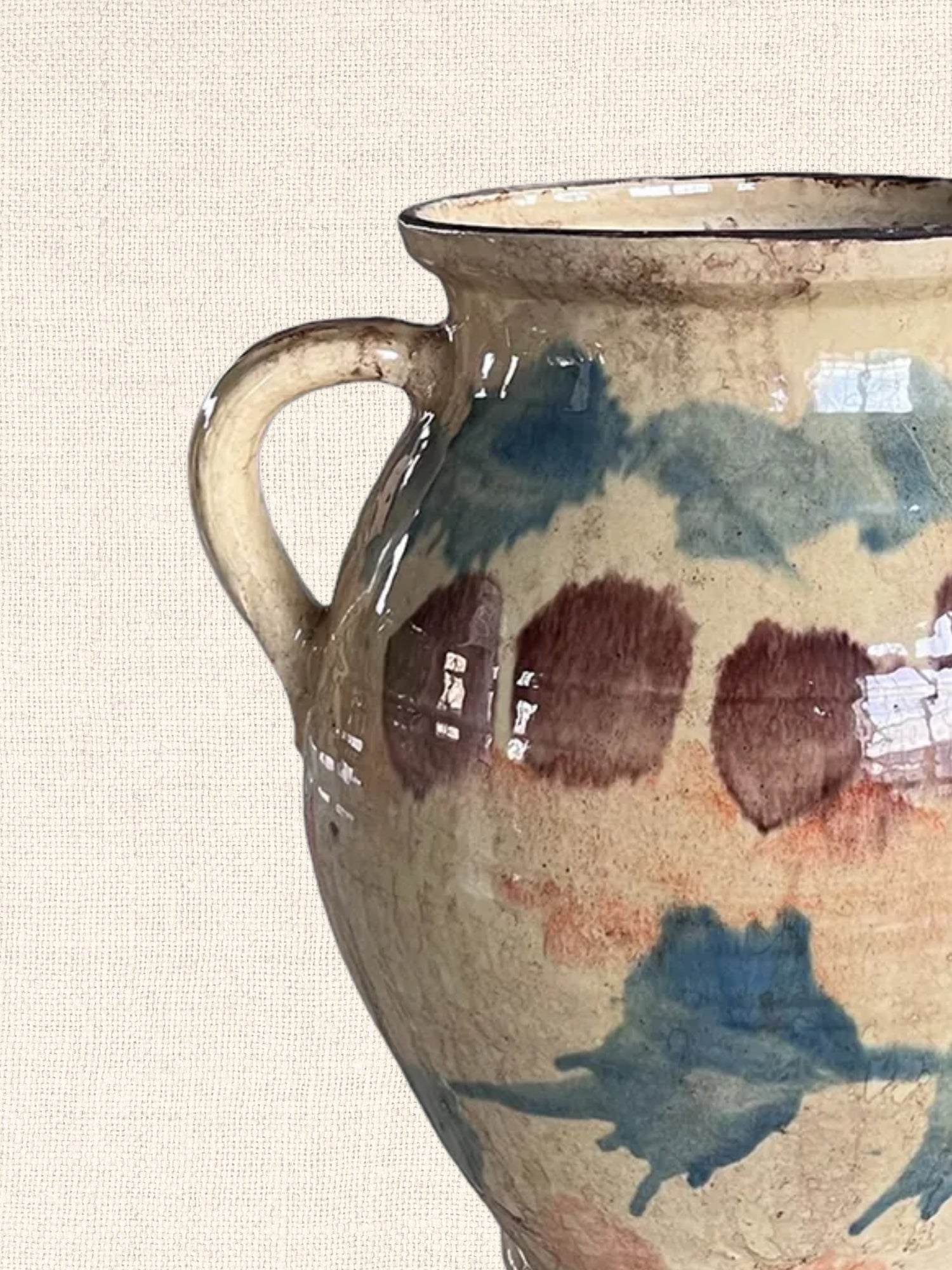 Cottage Crafted 2-Handle Jug | Majolica