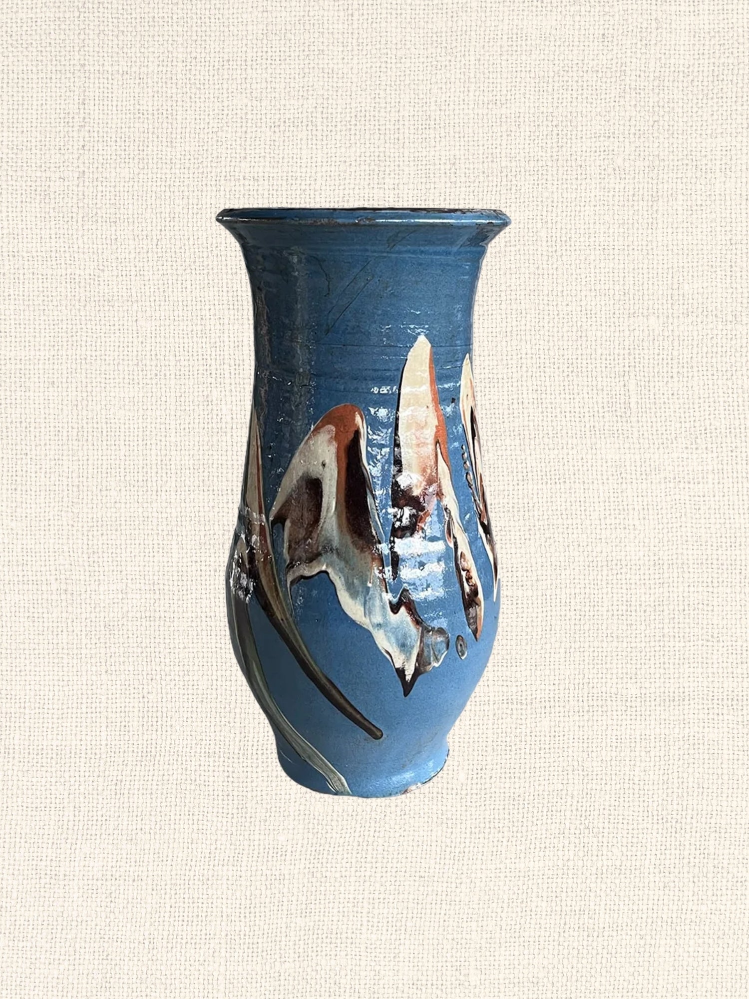 Marbleized Cottage Crafted Vase | Blue