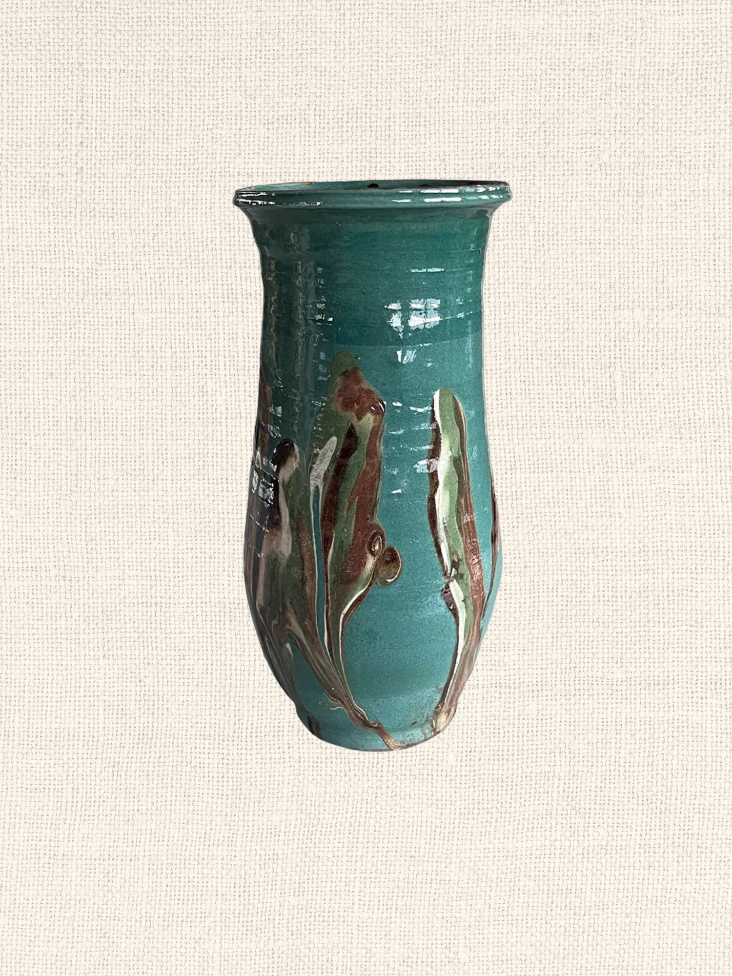 Marbleized Cottage Crafted Vase | Green