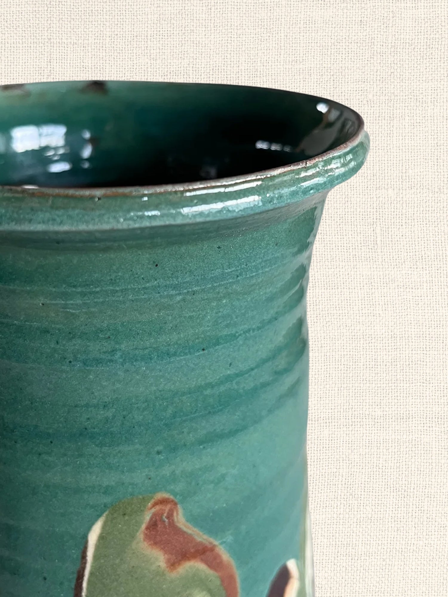 Marbleized Cottage Crafted Vase | Green