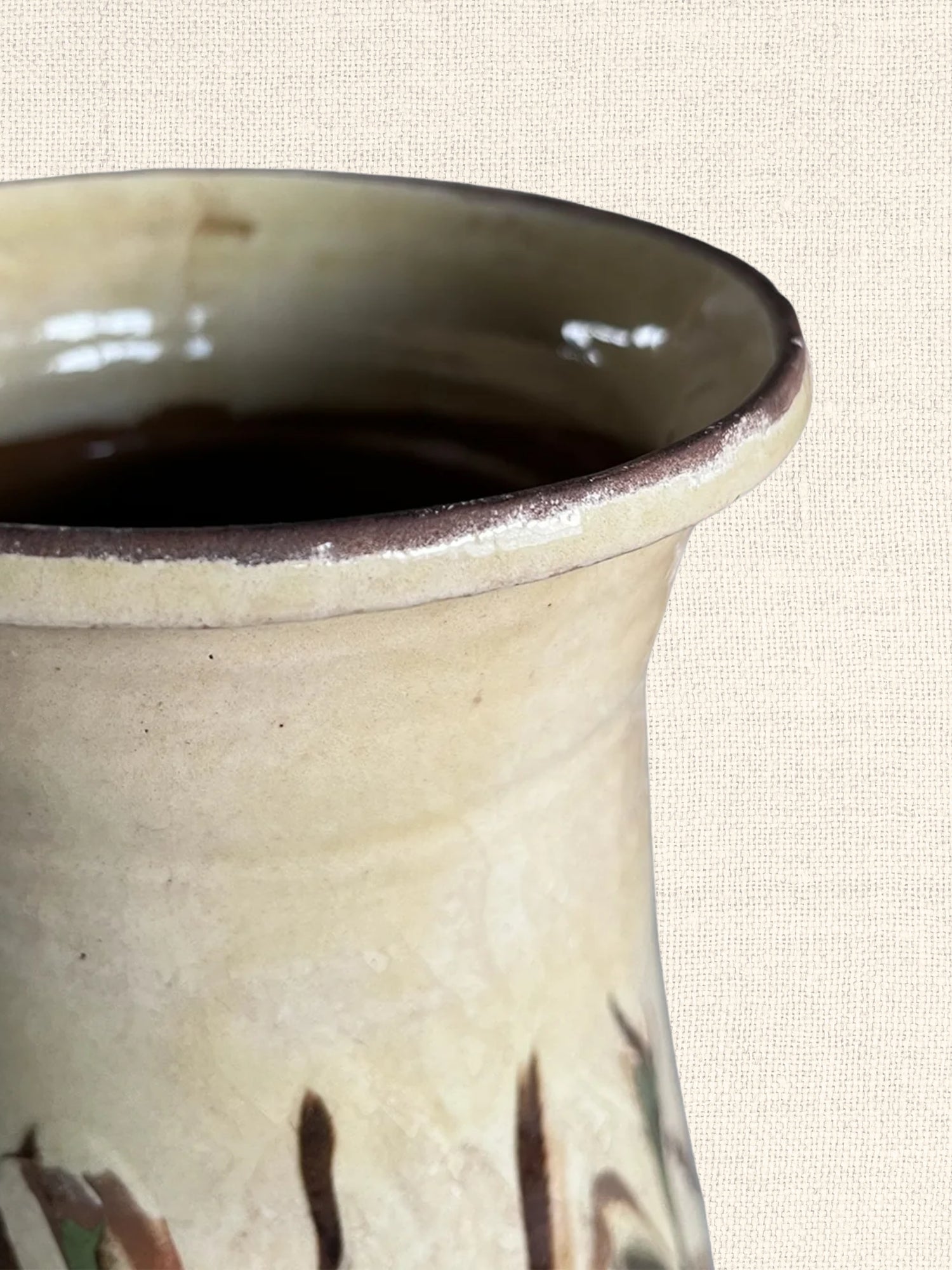 Marbleized Cottage Crafted Vase | Cream