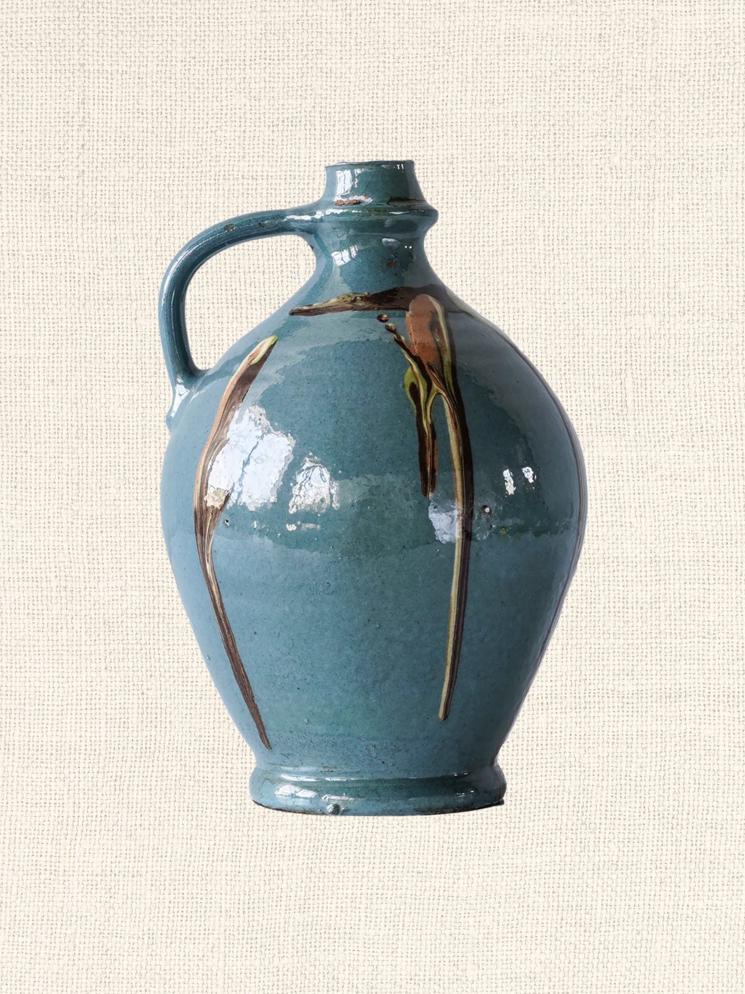 Marbleized Cottage Crafted Polinka Jug | Blue