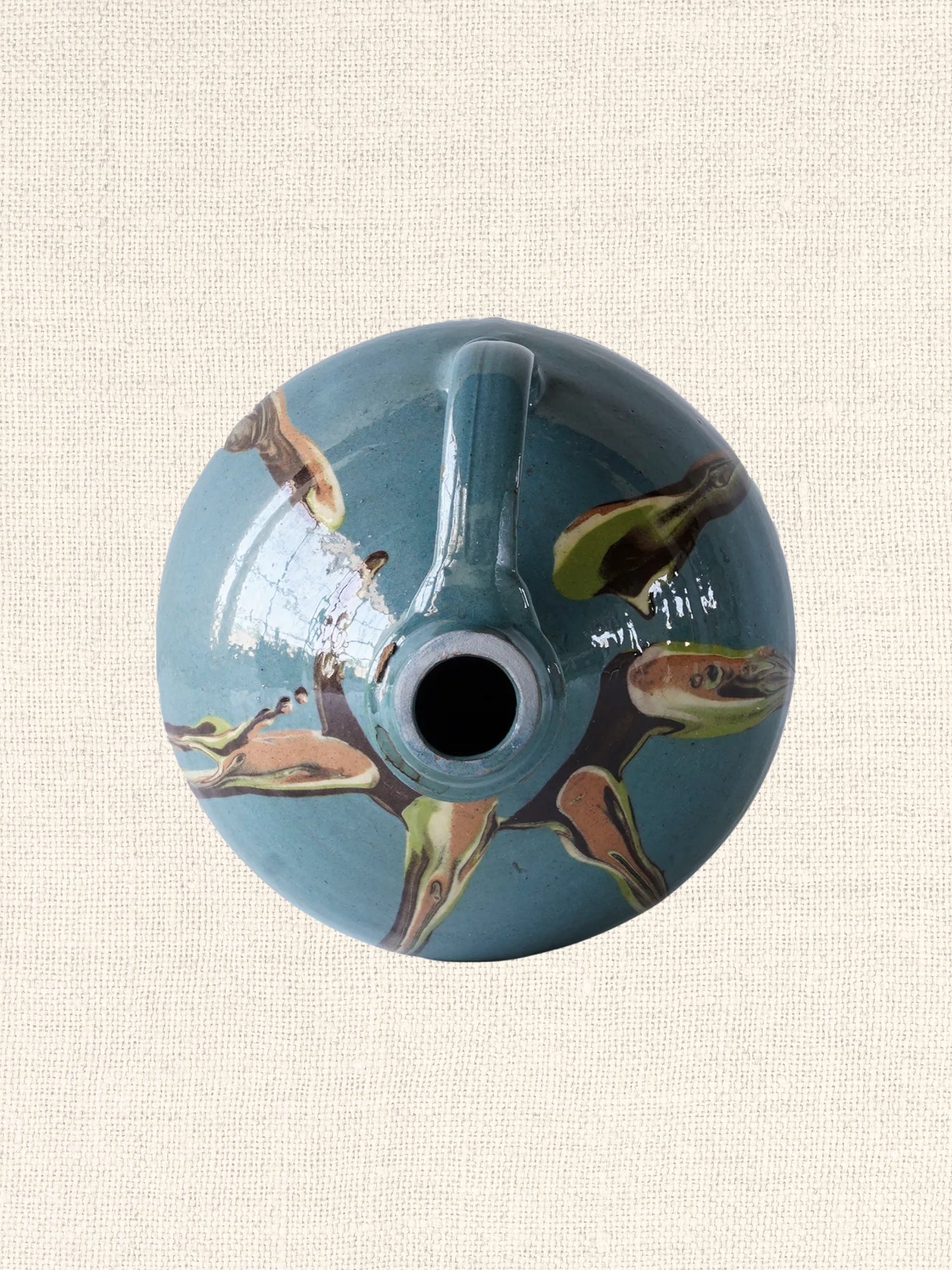 Marbleized Cottage Crafted Polinka Jug | Blue