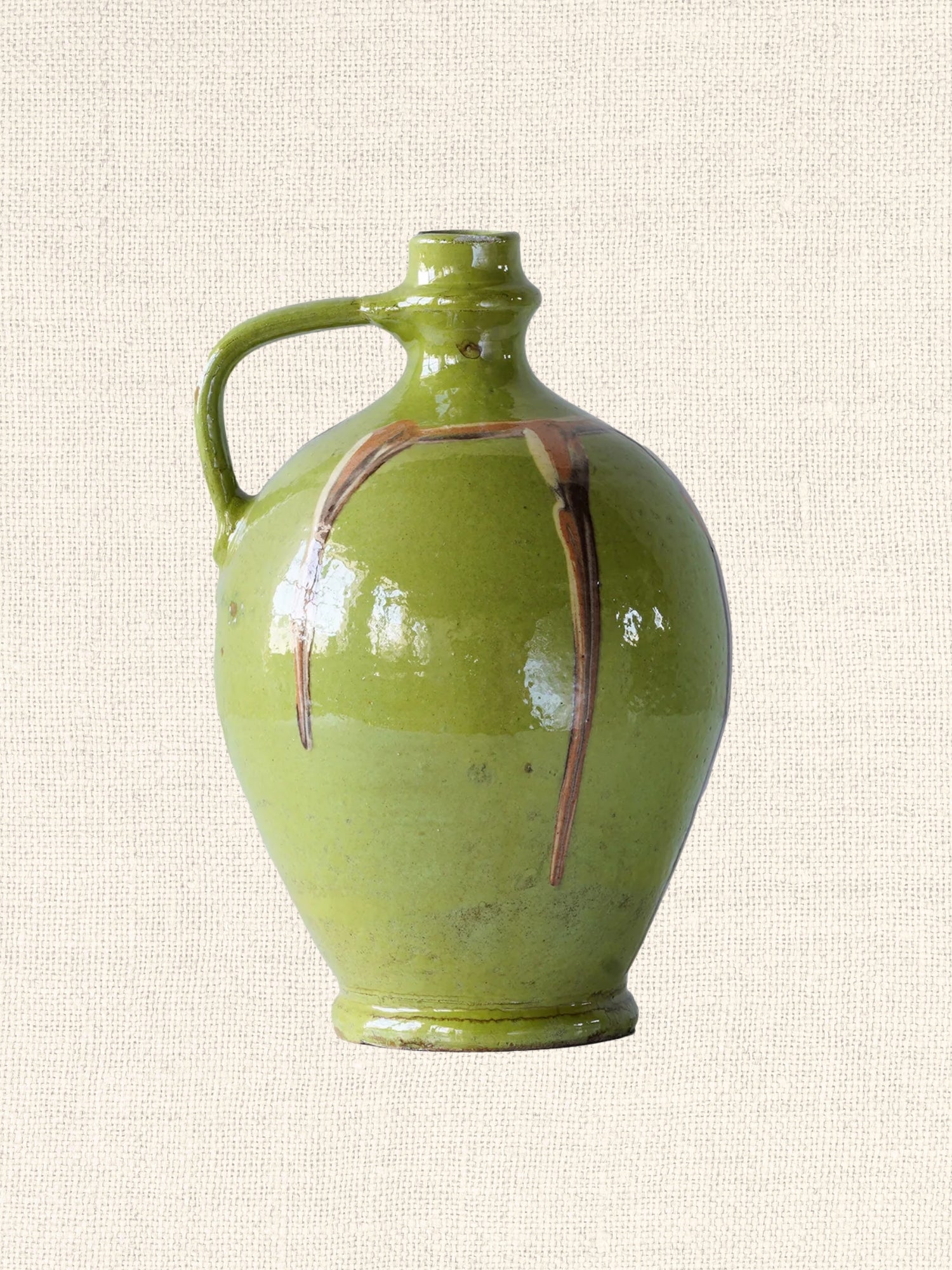Marbleized Cottage Crafted Polinka Jug | Green