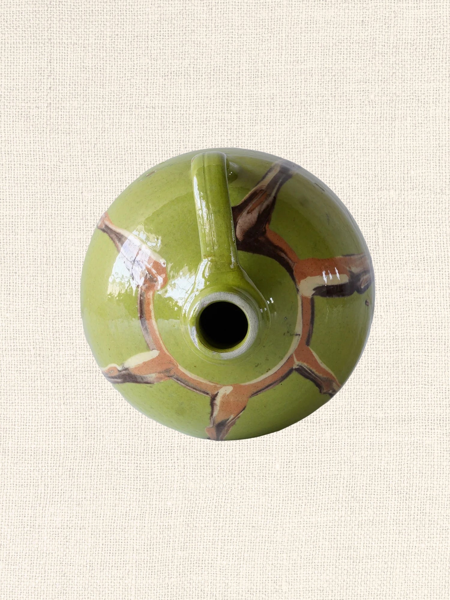 Marbleized Cottage Crafted Polinka Jug | Green