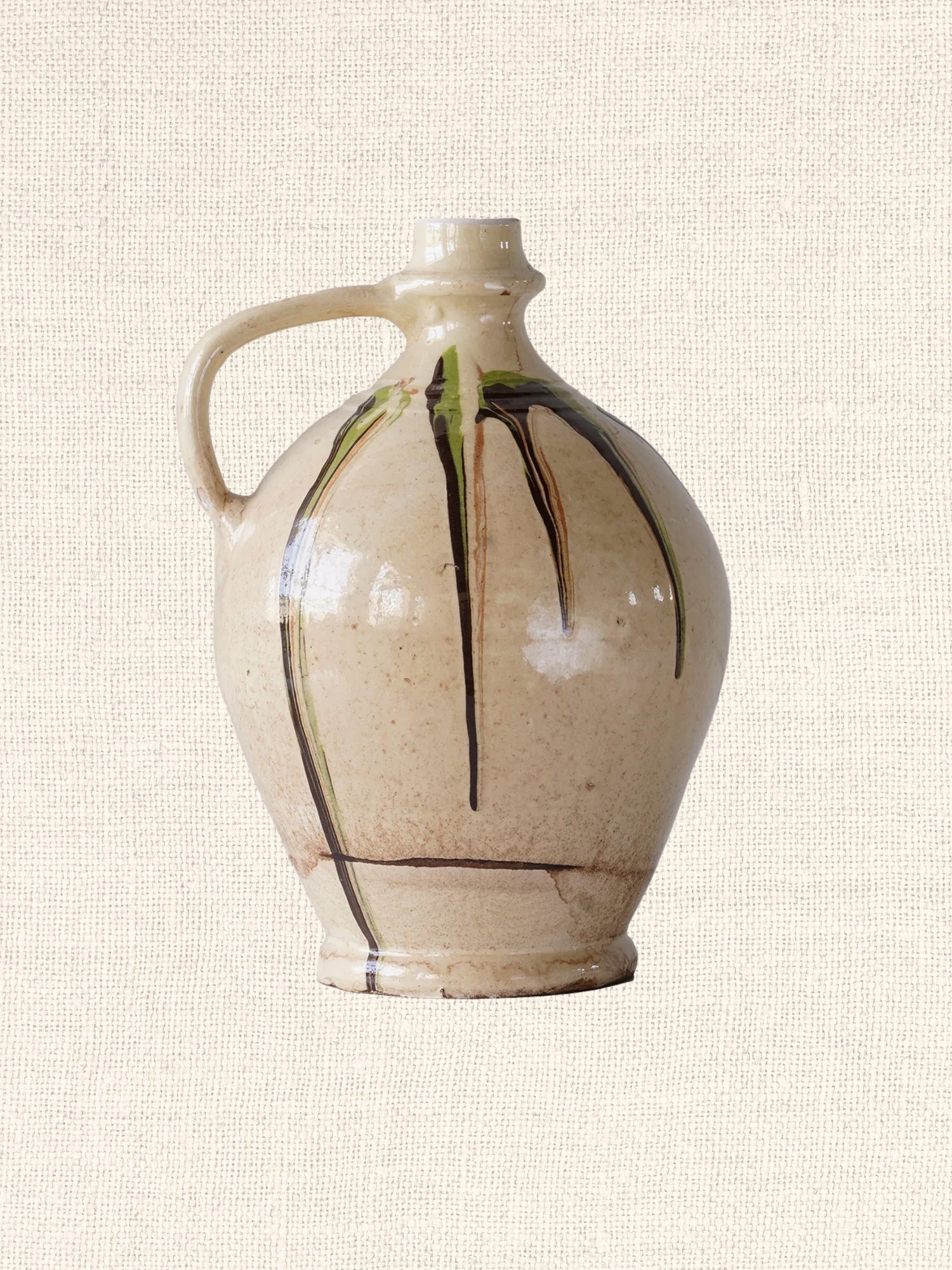 Marbleized Cottage Crafted Polinka Jug | Cream