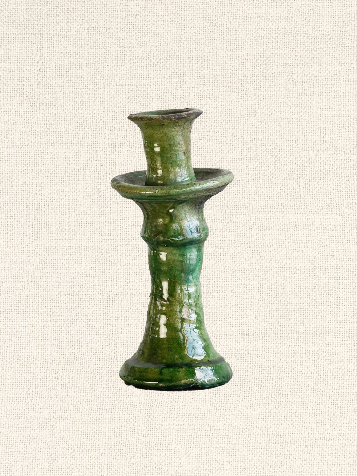 Green Tamegroute Taper Candle Holder | Small