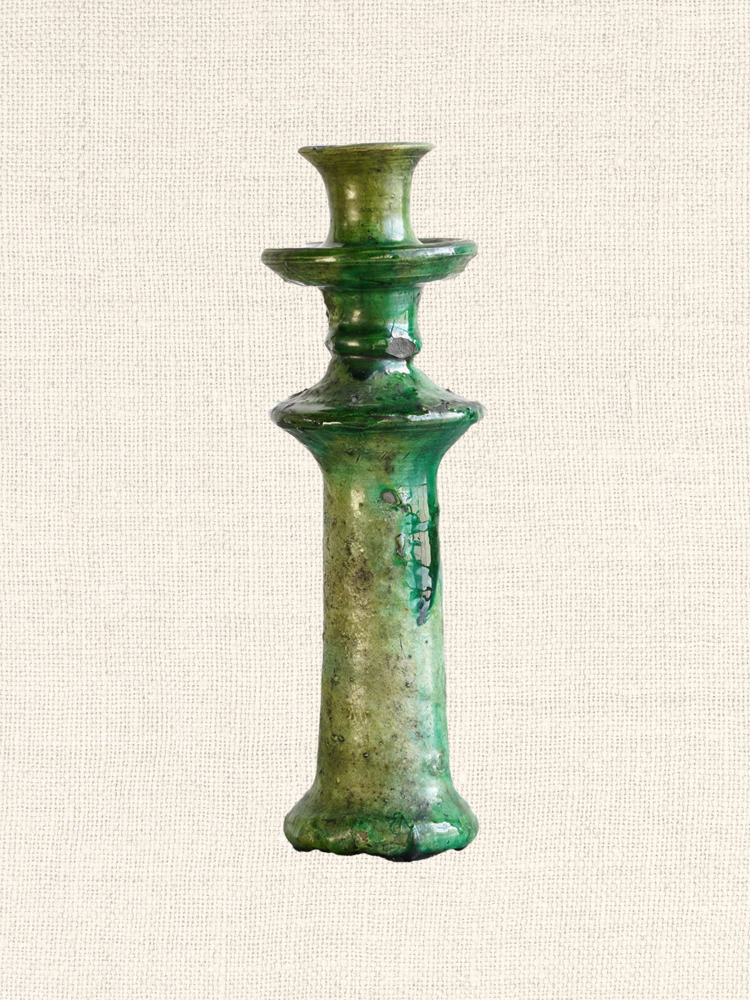 Green Tamegroute Taper Candle Holder | Large